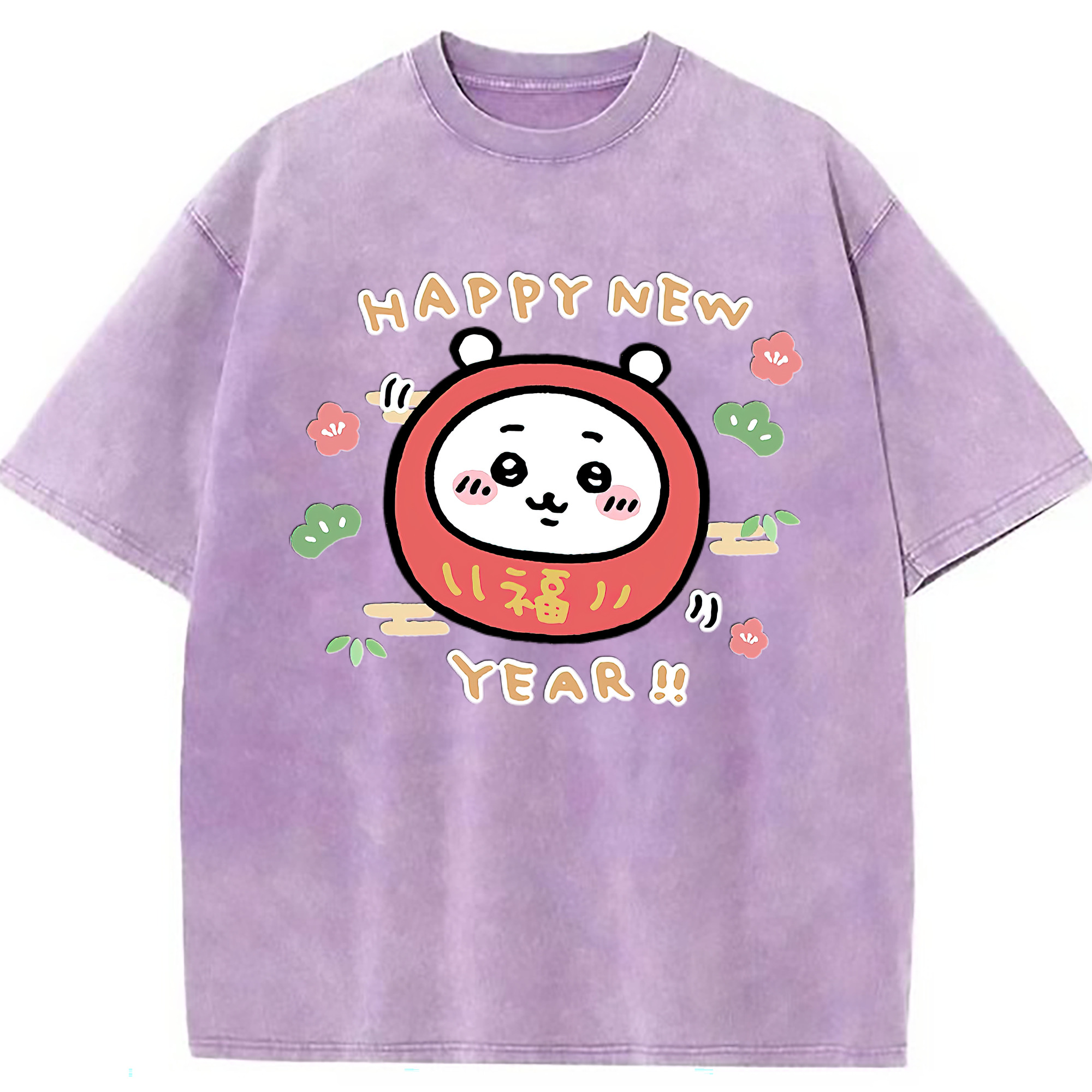 （画像用） ちいかわ ちいかわ Chii-kawa chiikawa 綿100% ヴィンテージ風 半袖Tシャツ（フロントプリント）