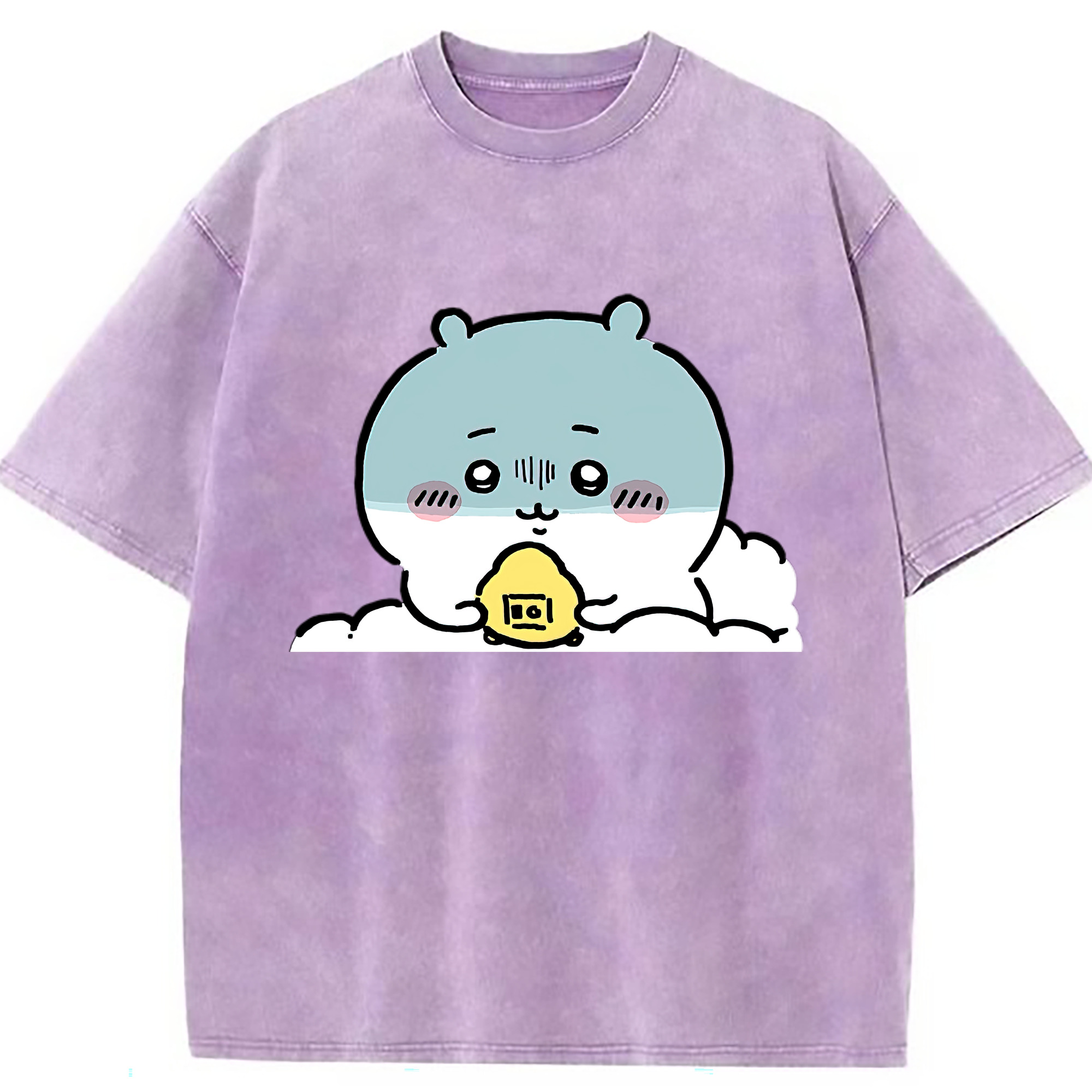 （画像用） ちいかわ ちいかわ Chii-kawa chiikawa 綿100% ヴィンテージ風 半袖Tシャツ（フロントプリント）