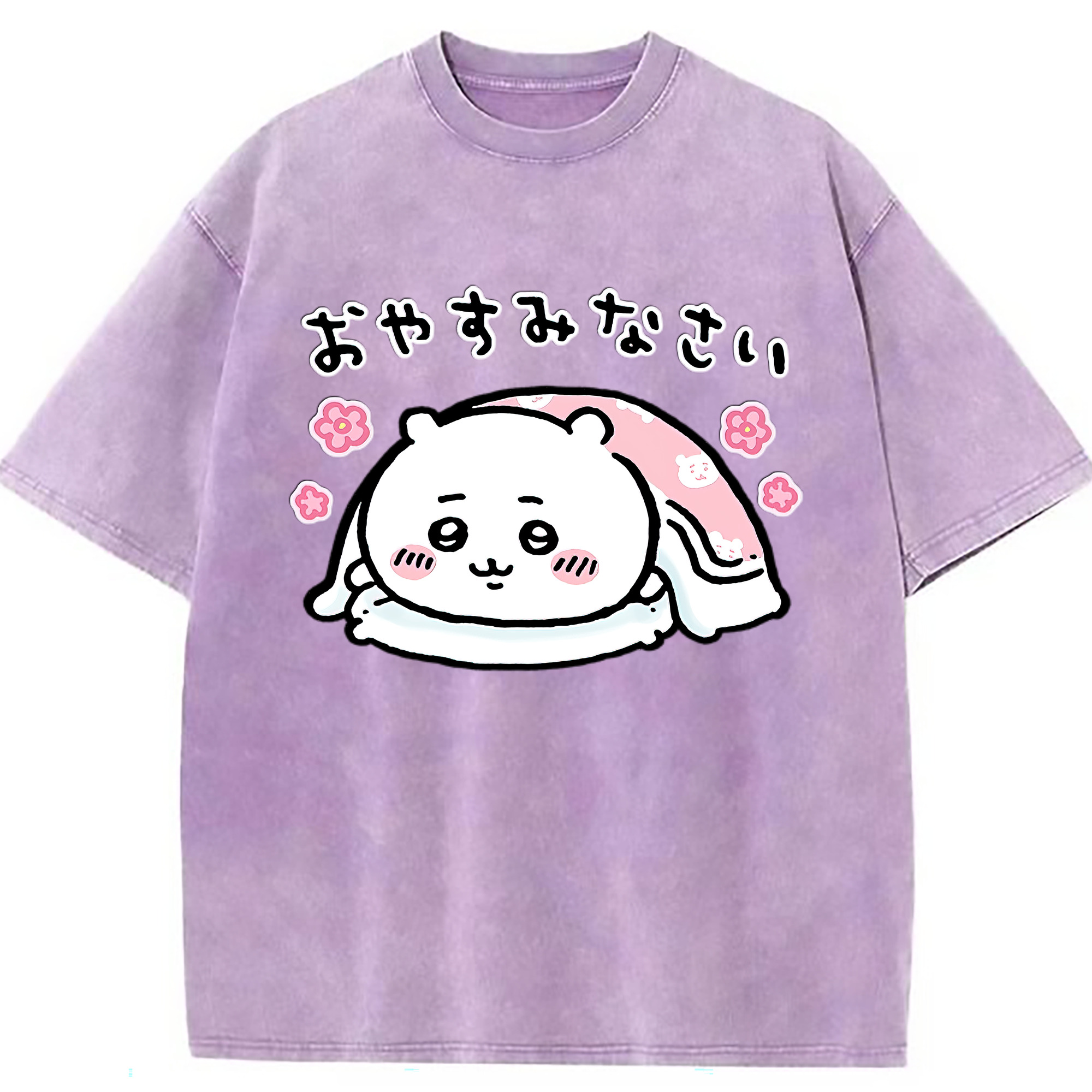 （画像用） ちいかわ ちいかわ Chii-kawa chiikawa 綿100% ヴィンテージ風 半袖Tシャツ（フロントプリント）