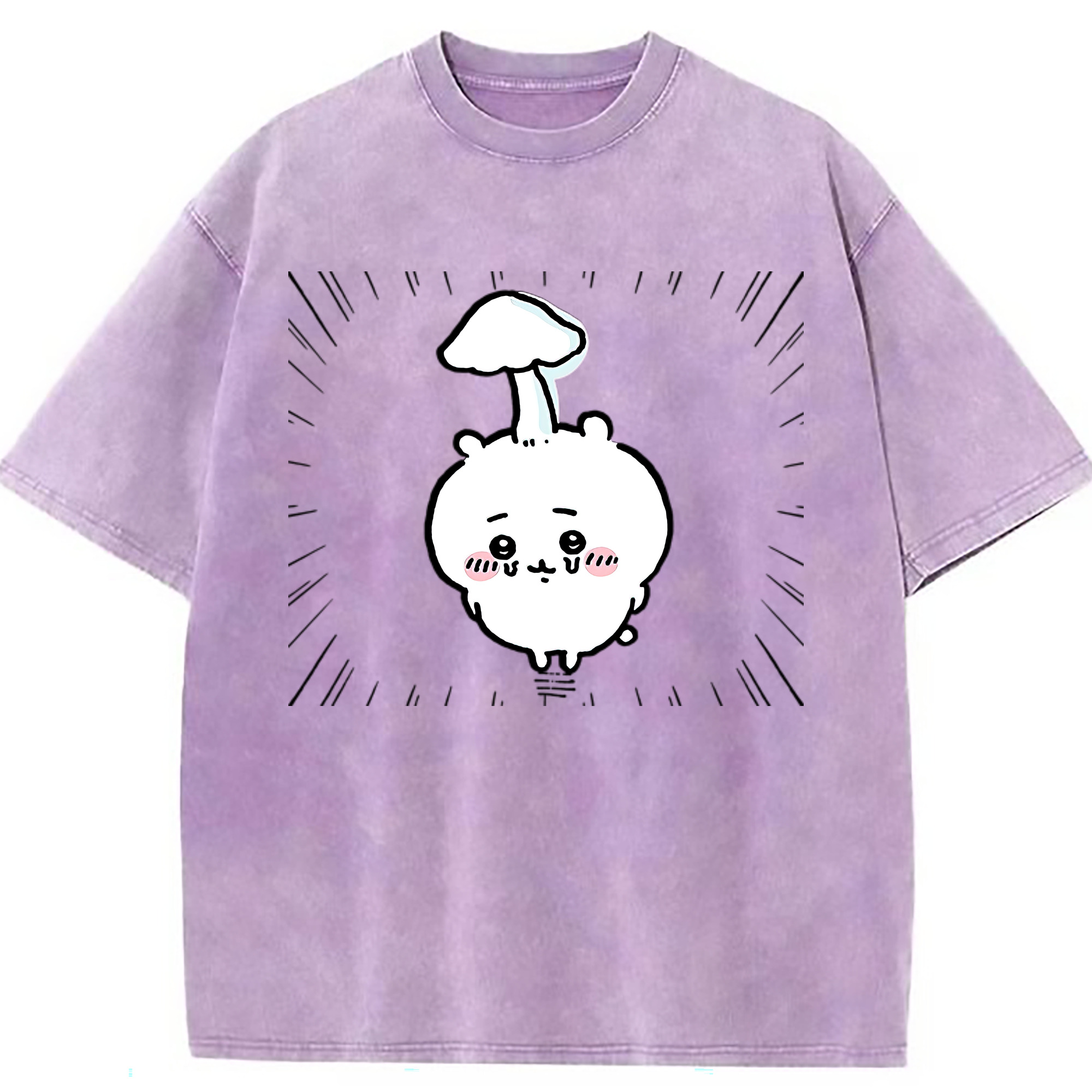 （画像用） ちいかわ ちいかわ Chii-kawa chiikawa 綿100% ヴィンテージ風 半袖Tシャツ（フロントプリント）