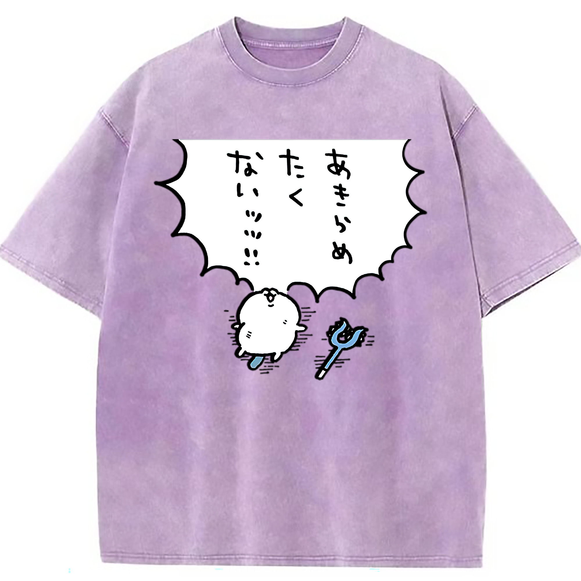 （画像用） ちいかわ ちいかわ Chii-kawa chiikawa 綿100% ヴィンテージ風 半袖Tシャツ（フロントプリント）