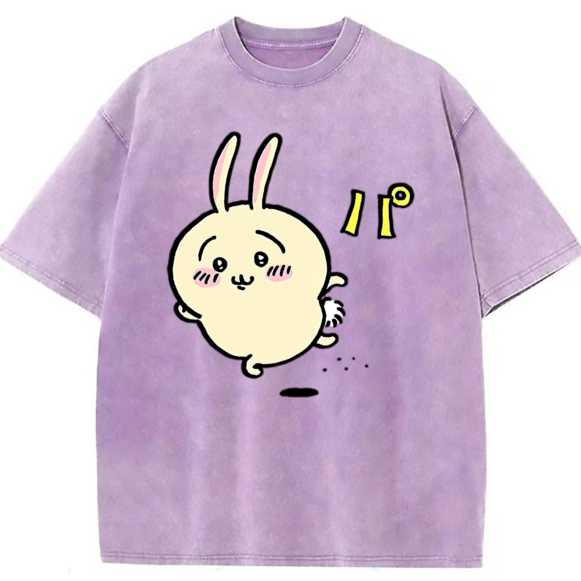 （画像用） ちいかわ うさぎ Chii-kawa usagi 綿100% ヴィンテージ風 半袖Tシャツ（フロントプリント）