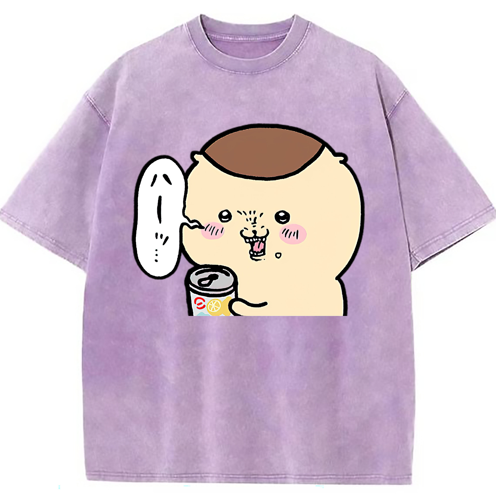 （画像用） ちいかわ くりまんじゅう Chii-kawa kuri manjū 綿100% ヴィンテージ風 半袖Tシャツ（フロントプリント）