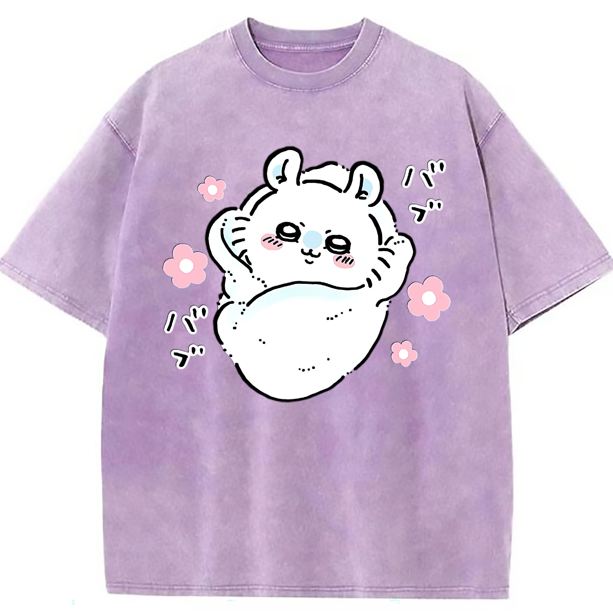 （画像用） ちいかわ モモンガ Chii-kawa Momonga 綿100% ヴィンテージ風 半袖Tシャツ（フロントプリント）