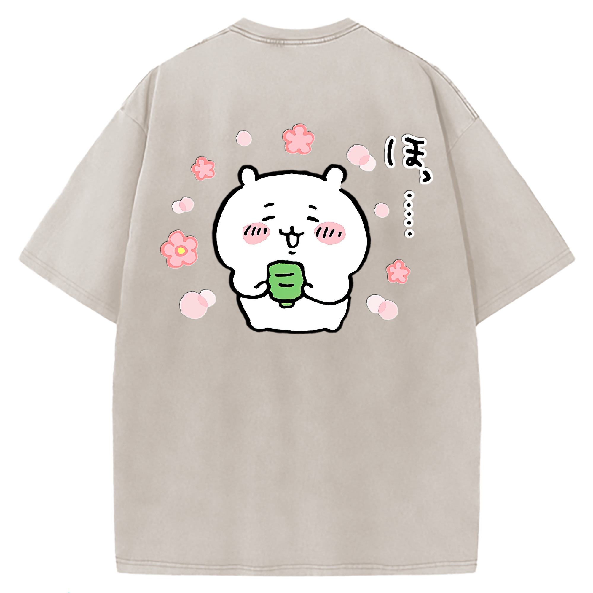 （画像用） ちいかわ ちいかわ Chii-kawa chiikawa 綿100% ヴィンテージ風 半袖Tシャツ（背面プリント）