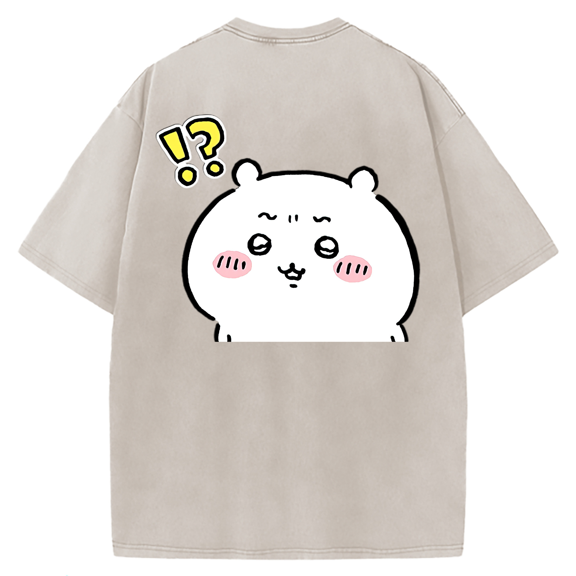 （画像用） ちいかわ ちいかわ Chii-kawa chiikawa 綿100% ヴィンテージ風 半袖Tシャツ（背面プリント）