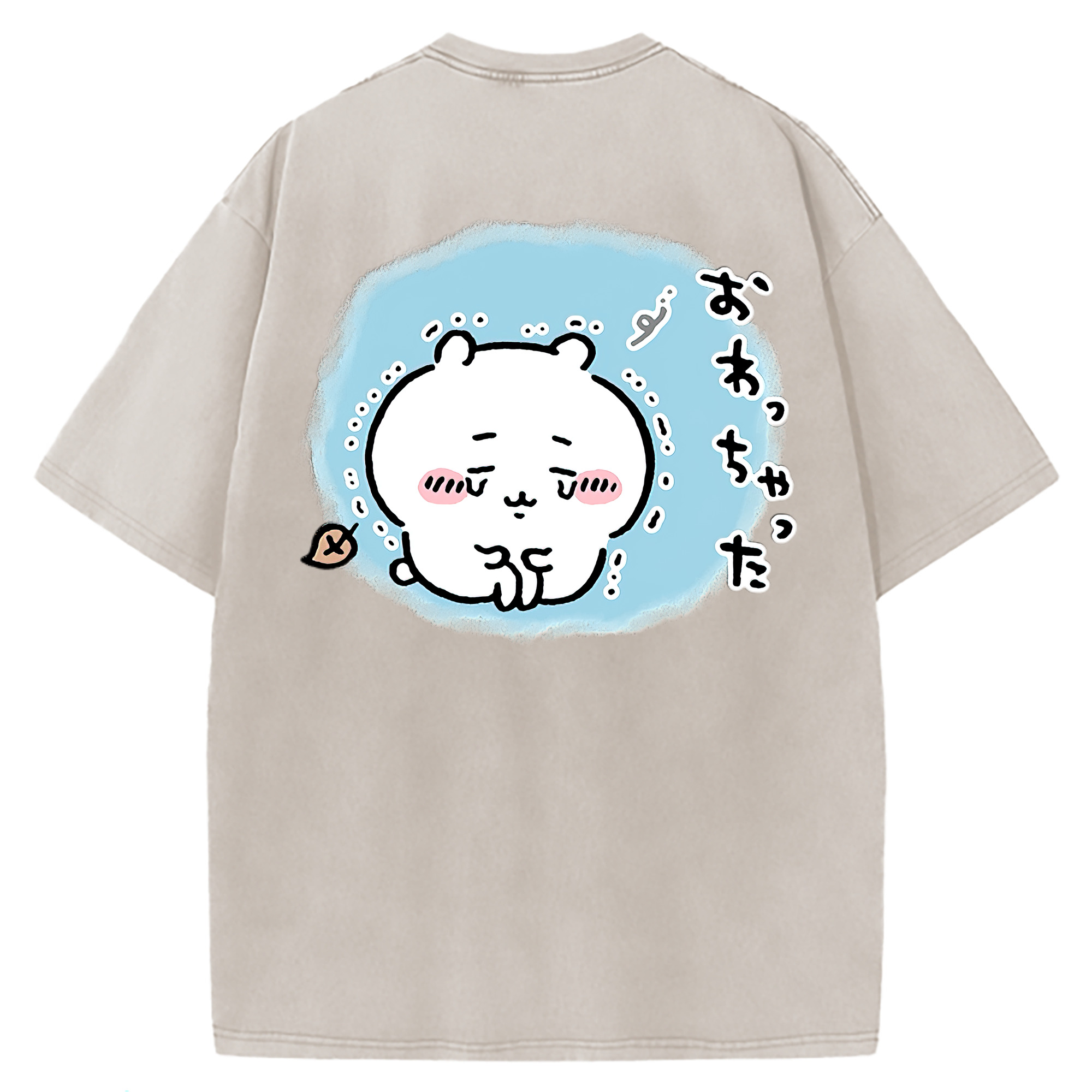 （画像用） ちいかわ ちいかわ Chii-kawa chiikawa 綿100% ヴィンテージ風 半袖Tシャツ（背面プリント）