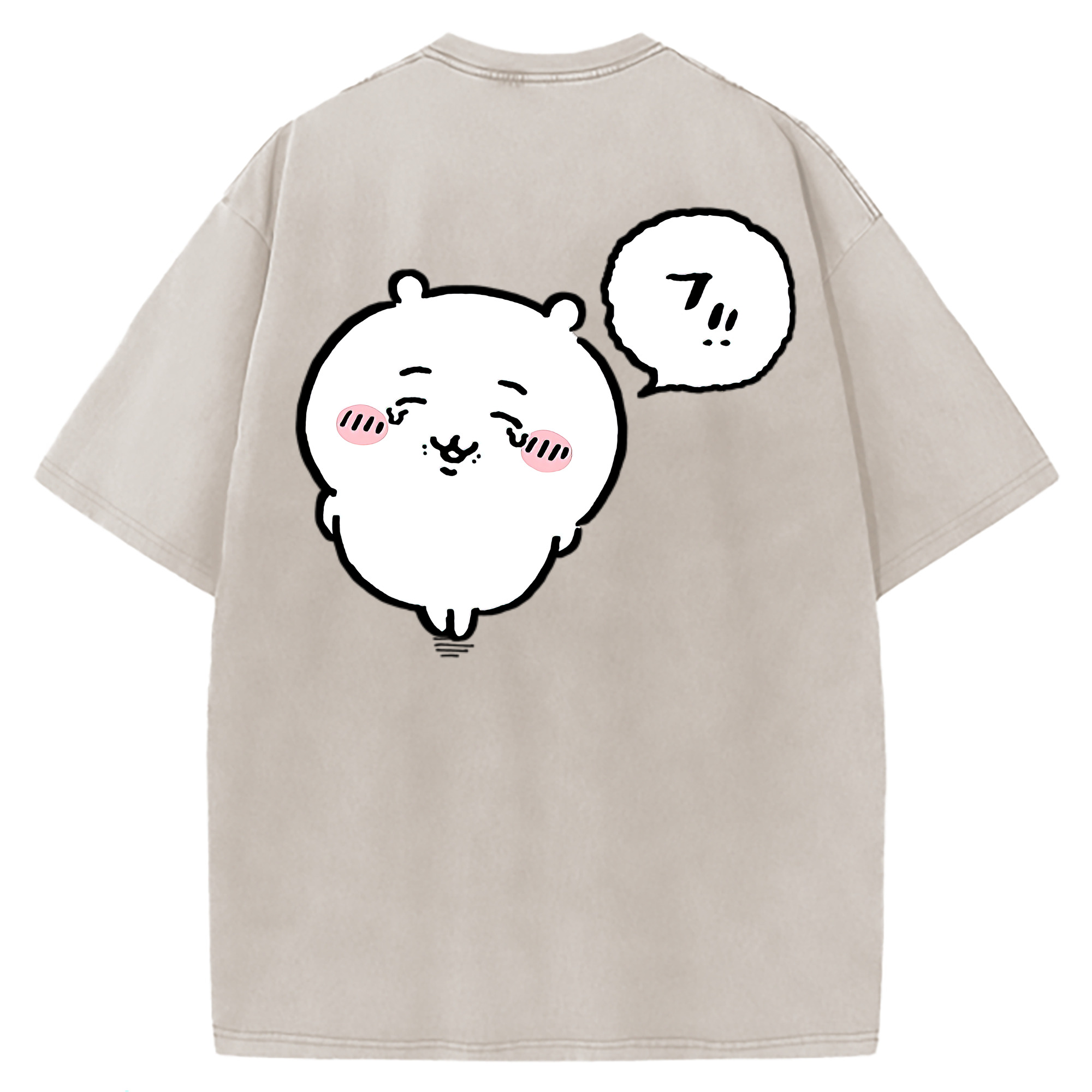 （画像用） ちいかわ ちいかわ Chii-kawa chiikawa 綿100% ヴィンテージ風 半袖Tシャツ（背面プリント）
