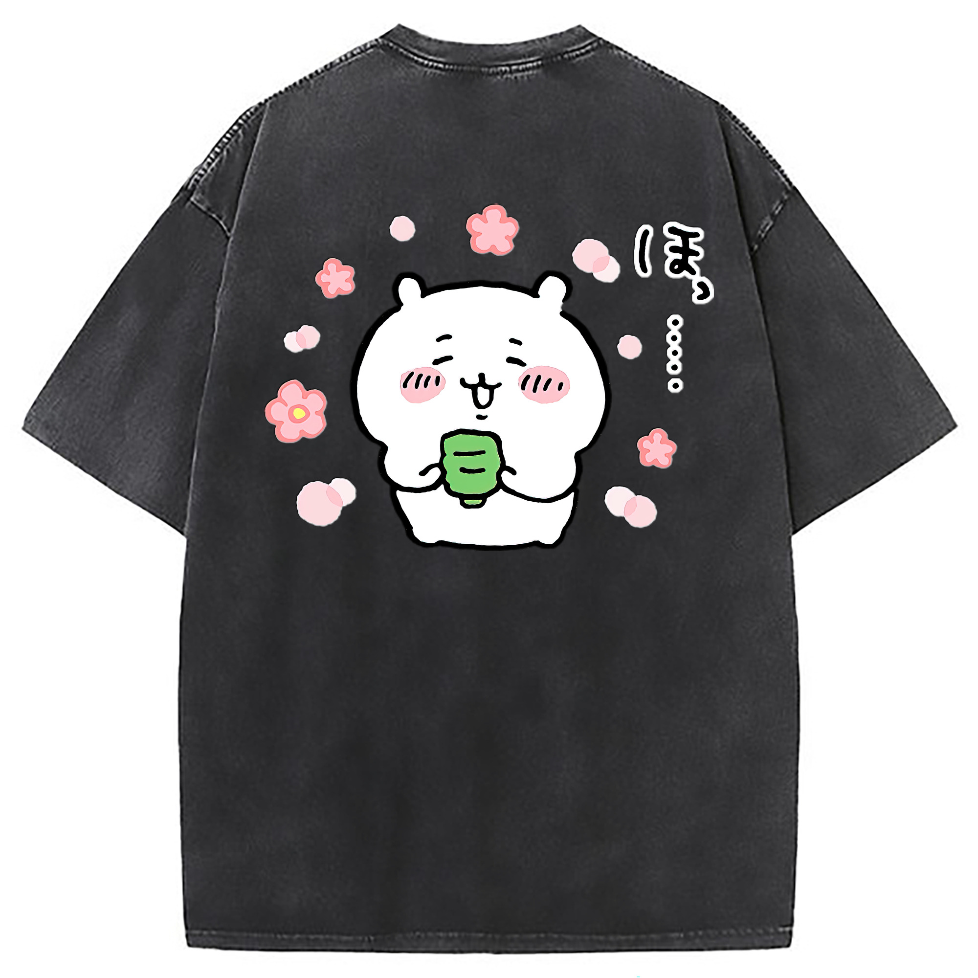 （画像用） ちいかわ ちいかわ Chii-kawa chiikawa 綿100% ヴィンテージ風 半袖Tシャツ（背面プリント）