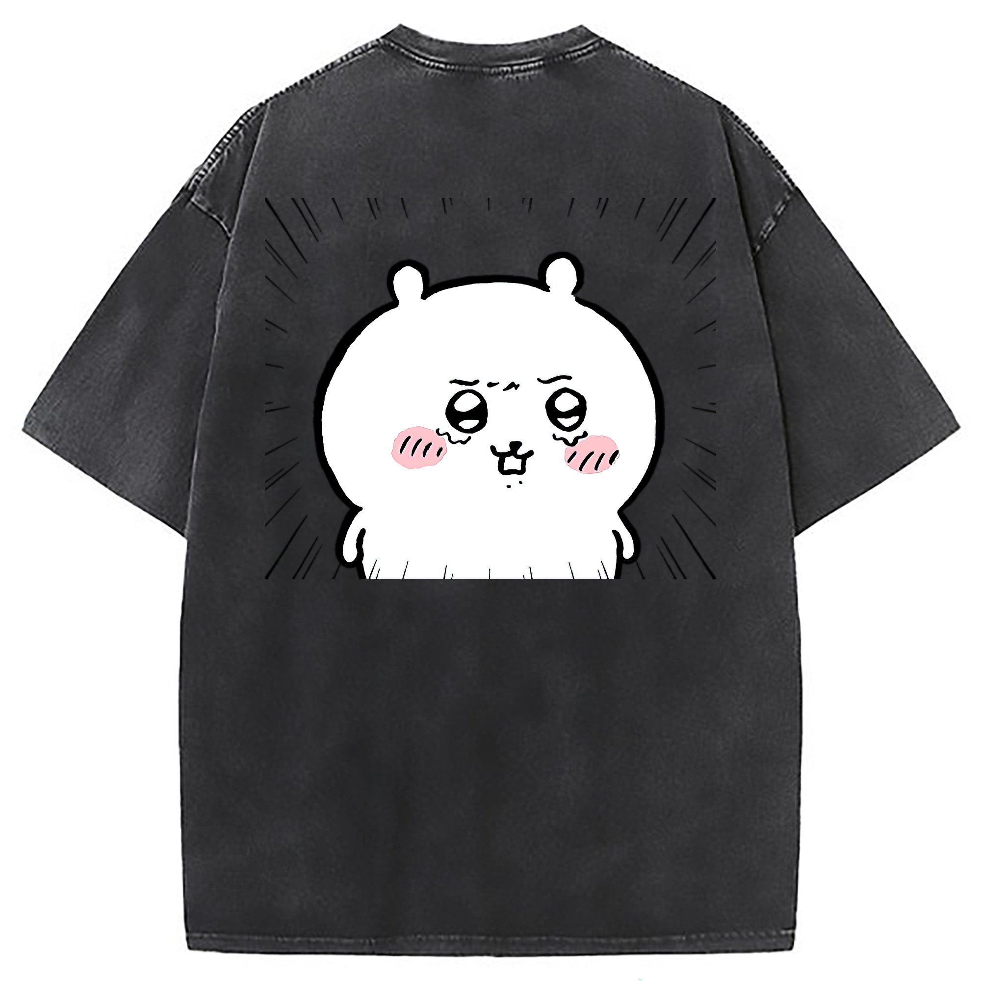 （画像用） ちいかわ ちいかわ Chii-kawa chiikawa 綿100% ヴィンテージ風 半袖Tシャツ（背面プリント）