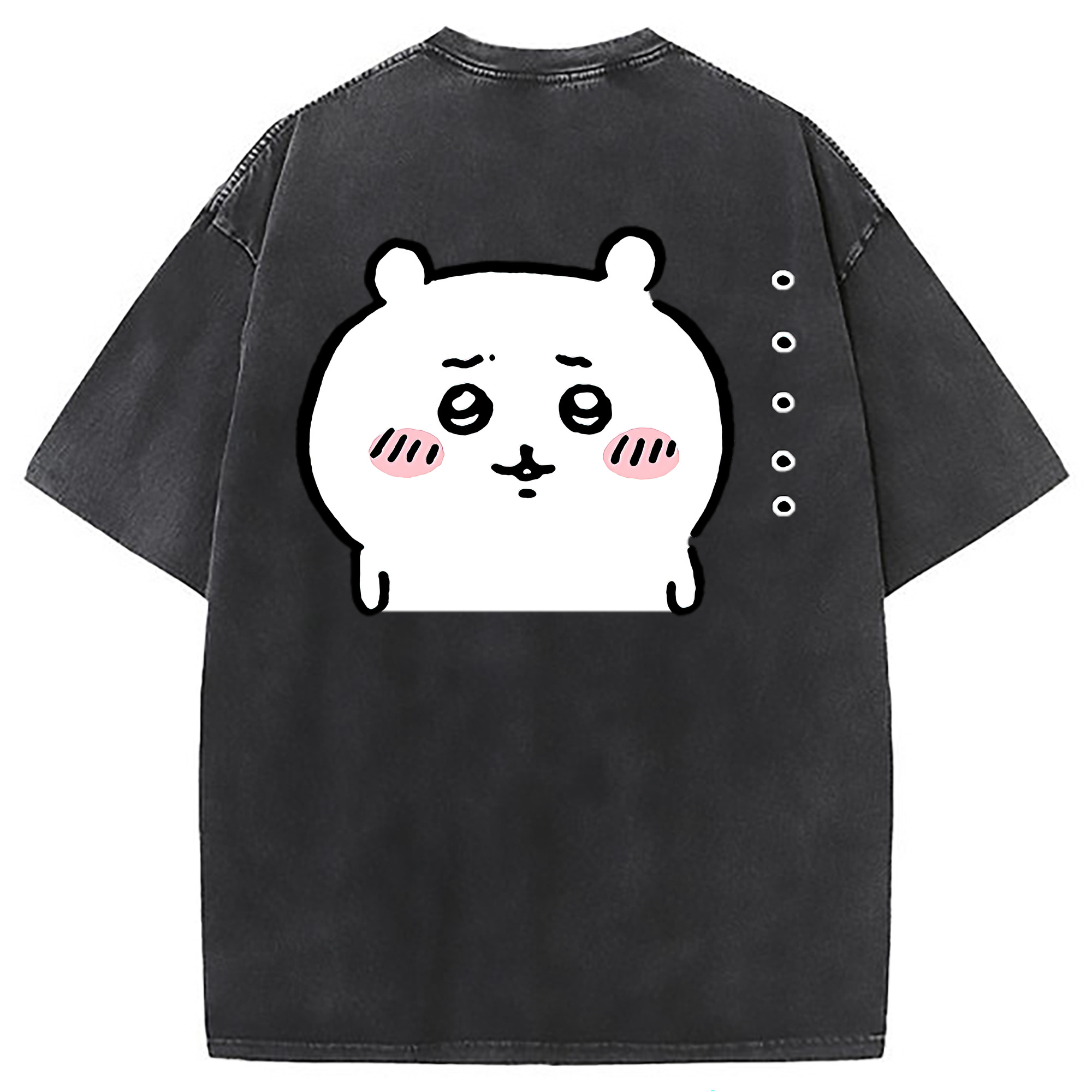 （画像用） ちいかわ ちいかわ Chii-kawa chiikawa 綿100% ヴィンテージ風 半袖Tシャツ（背面プリント）