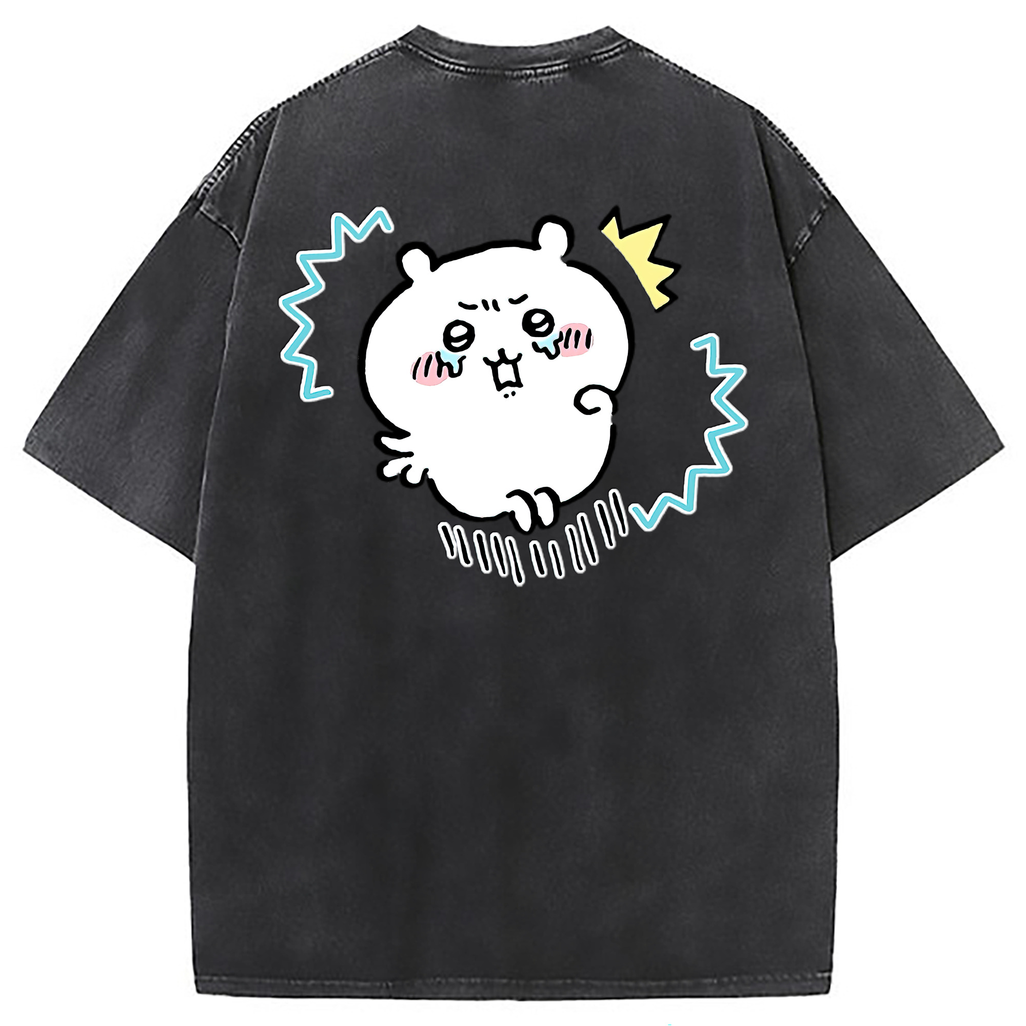 （画像用） ちいかわ ちいかわ Chii-kawa chiikawa 綿100% ヴィンテージ風 半袖Tシャツ（背面プリント）
