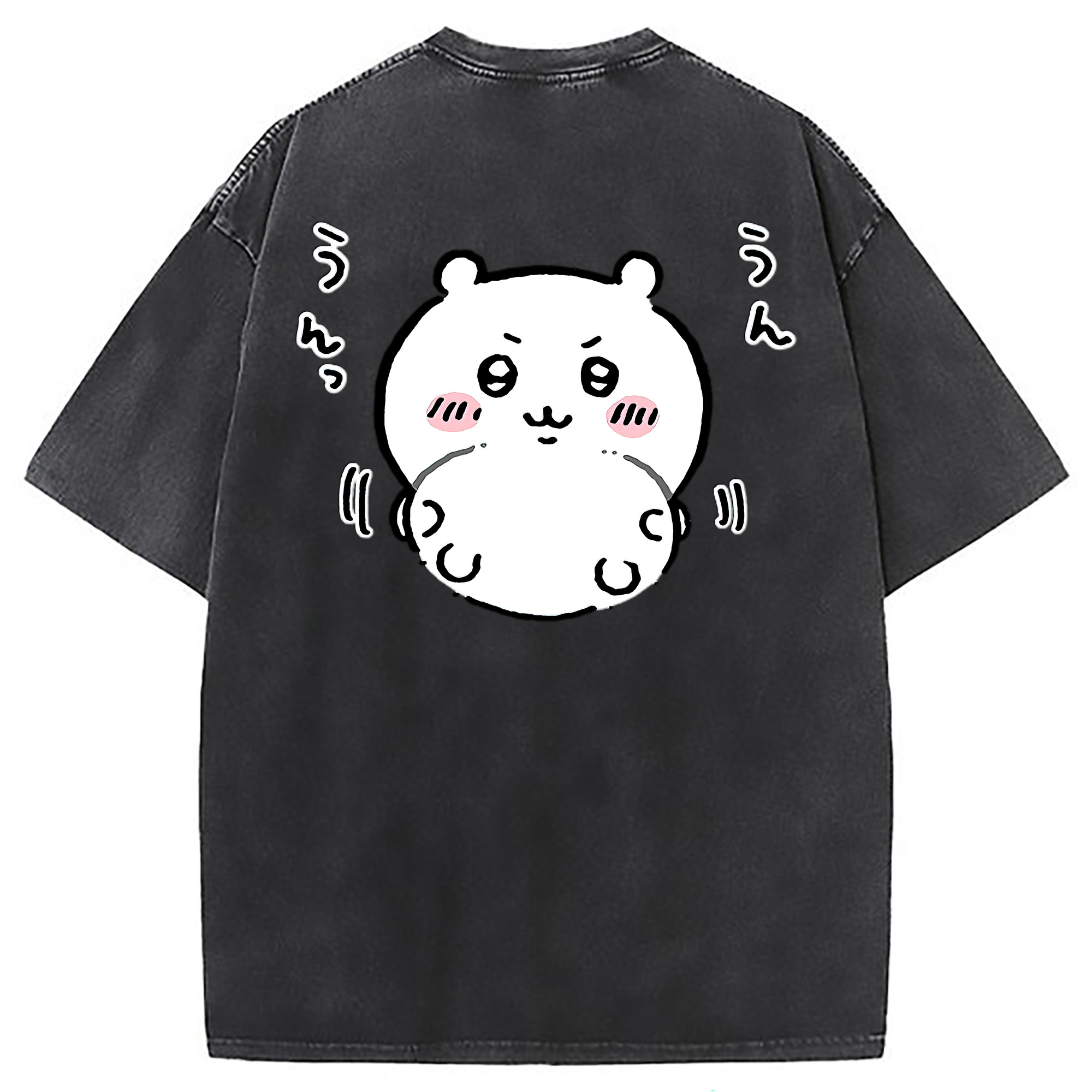 （画像用） ちいかわ ちいかわ Chii-kawa chiikawa 綿100% ヴィンテージ風 半袖Tシャツ（背面プリント）