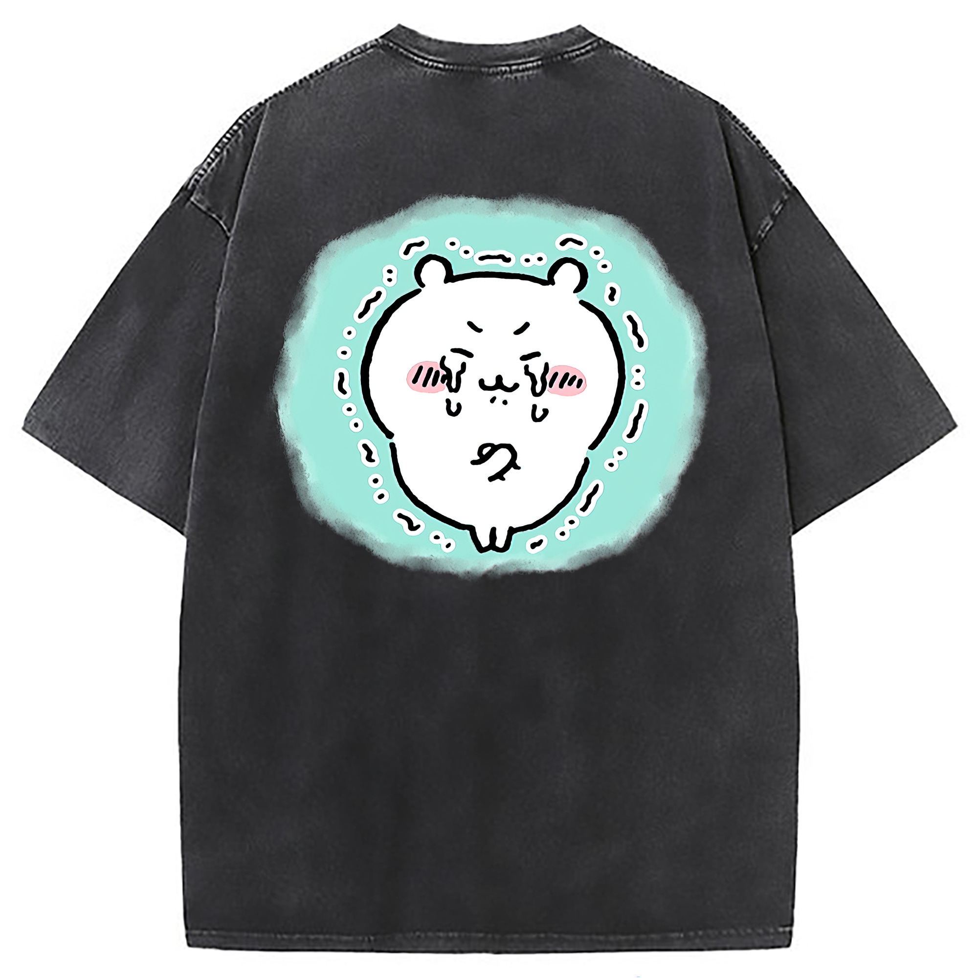 （画像用） ちいかわ ちいかわ Chii-kawa chiikawa 綿100% ヴィンテージ風 半袖Tシャツ（背面プリント）
