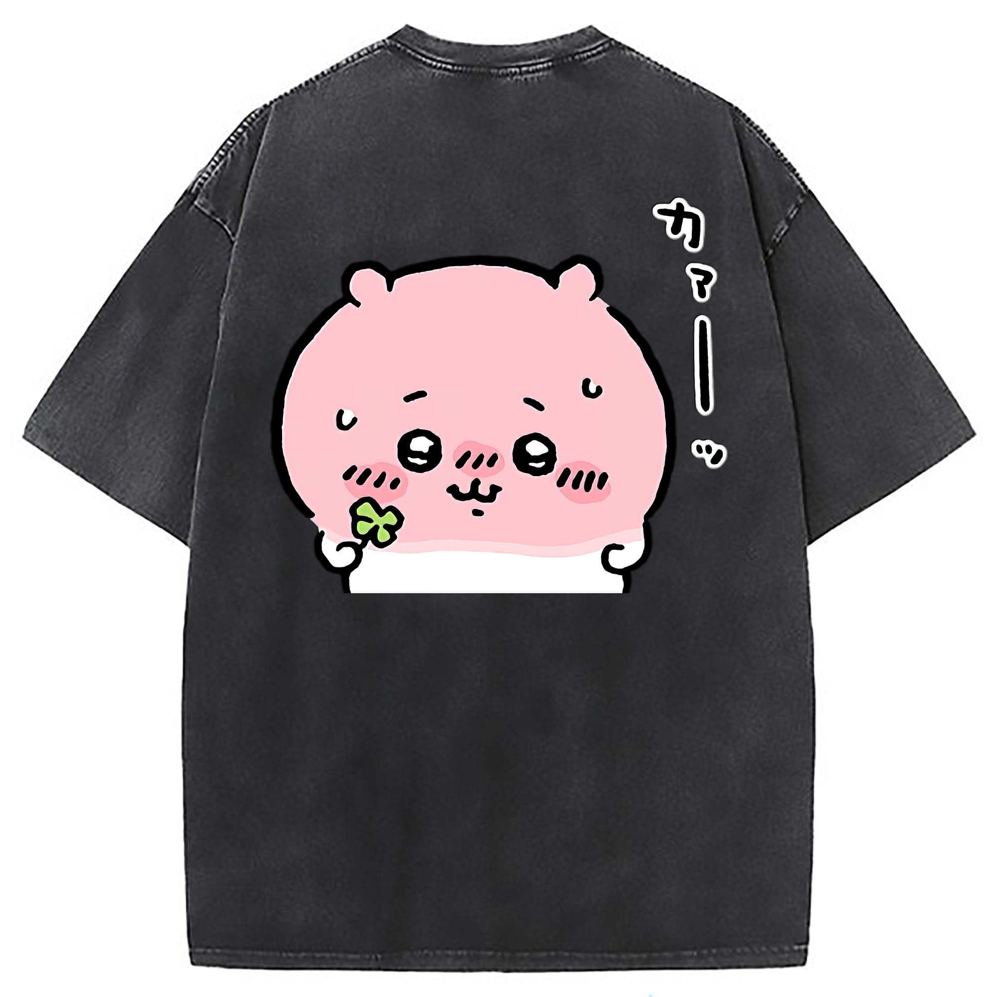 （画像用） ちいかわ ちいかわ Chii-kawa chiikawa 綿100% ヴィンテージ風 半袖Tシャツ（背面プリント）