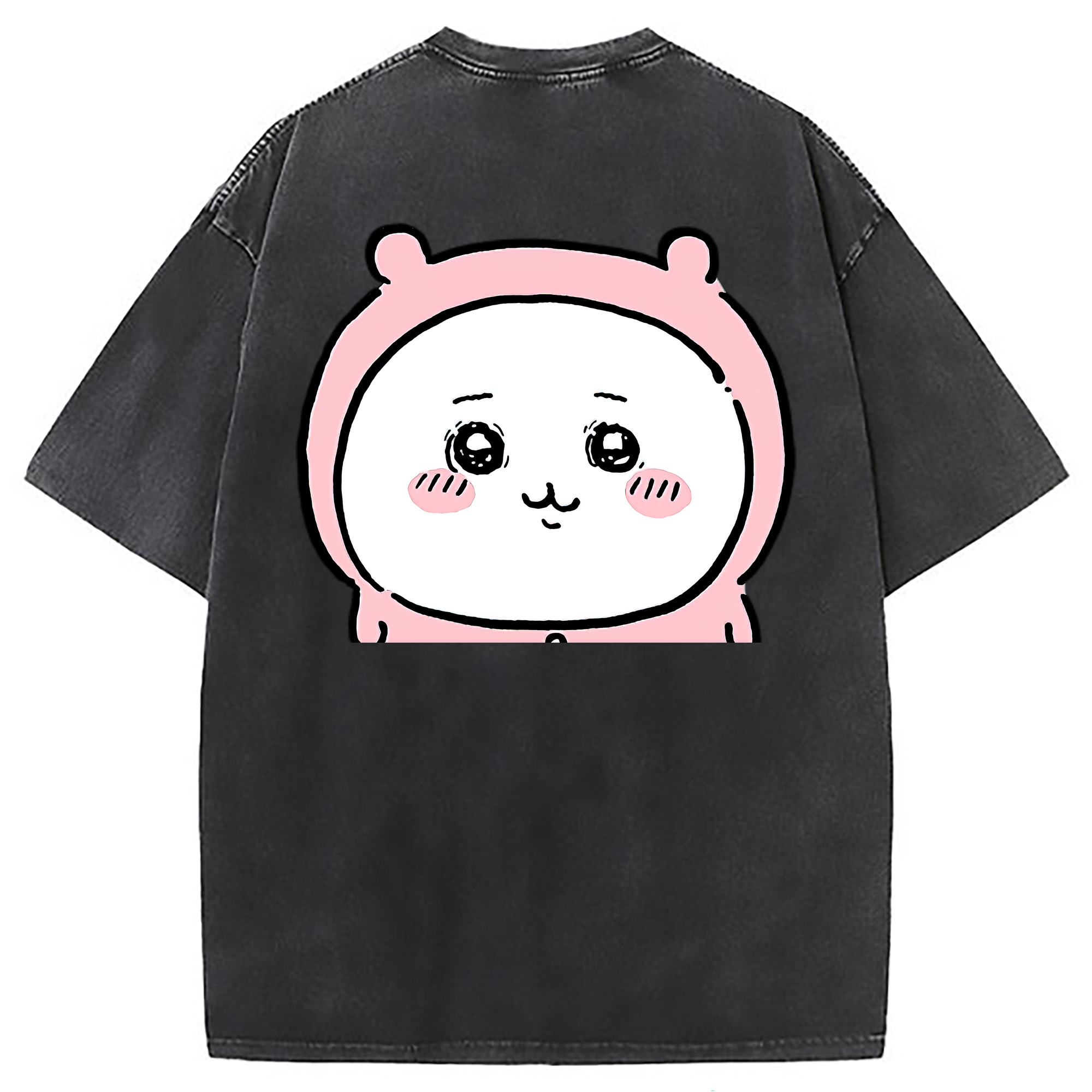 （画像用） ちいかわ ちいかわ Chii-kawa chiikawa 綿100% ヴィンテージ風 半袖Tシャツ（背面プリント）