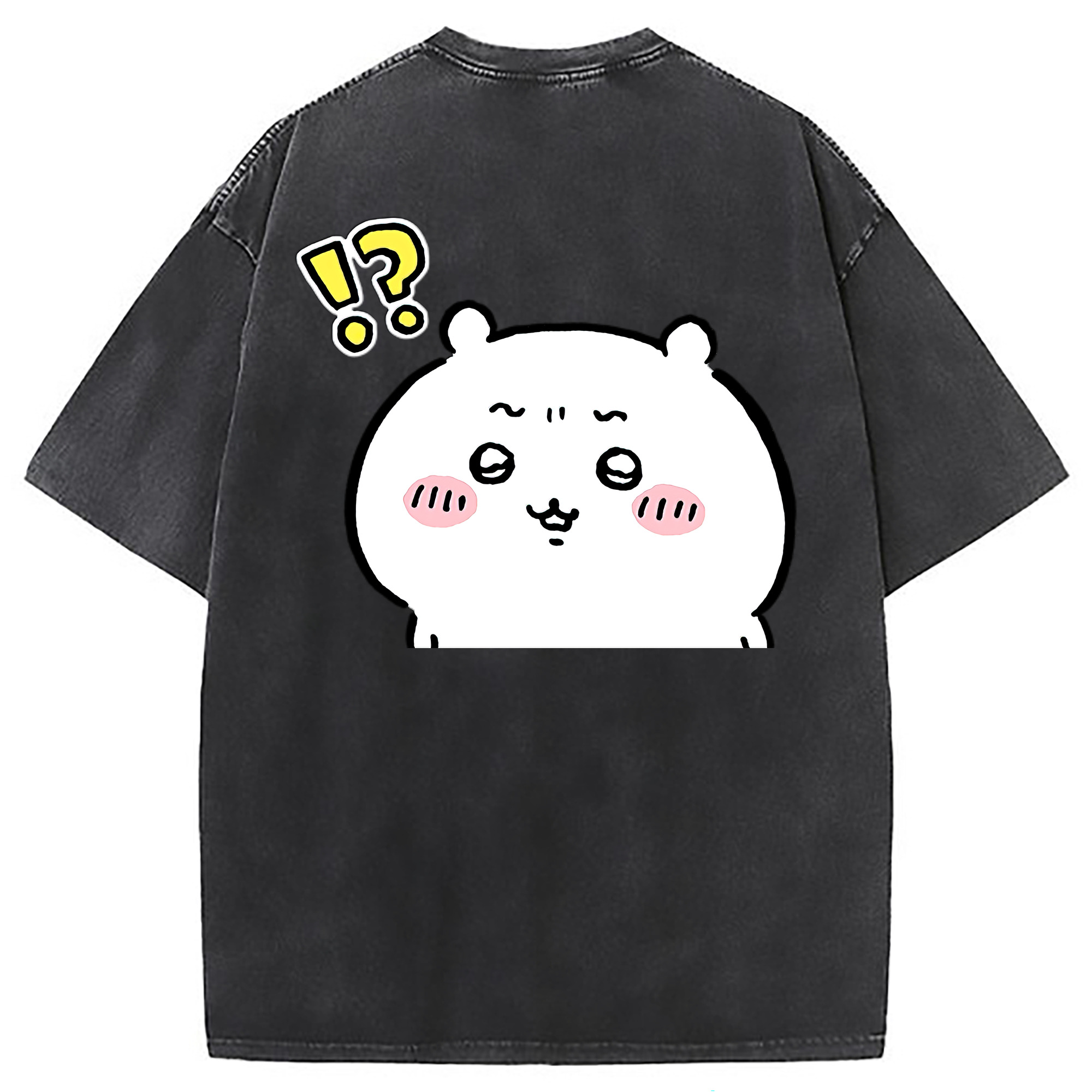 （画像用） ちいかわ ちいかわ Chii-kawa chiikawa 綿100% ヴィンテージ風 半袖Tシャツ（背面プリント）