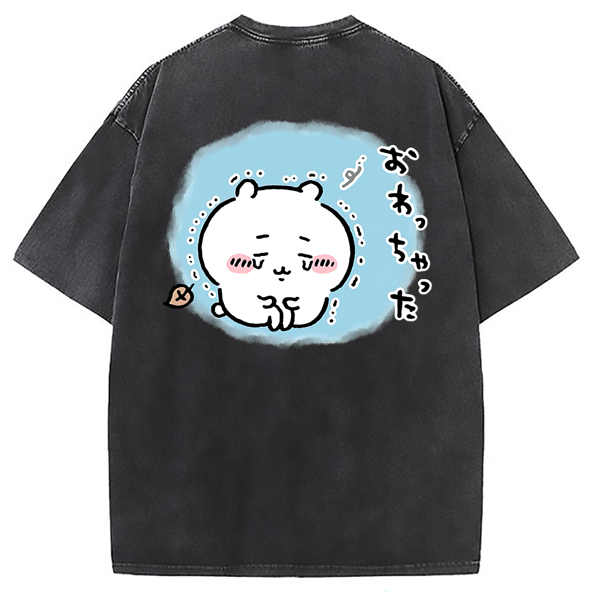 （画像用） ちいかわ ちいかわ Chii-kawa chiikawa 綿100% ヴィンテージ風 半袖Tシャツ（背面プリント）