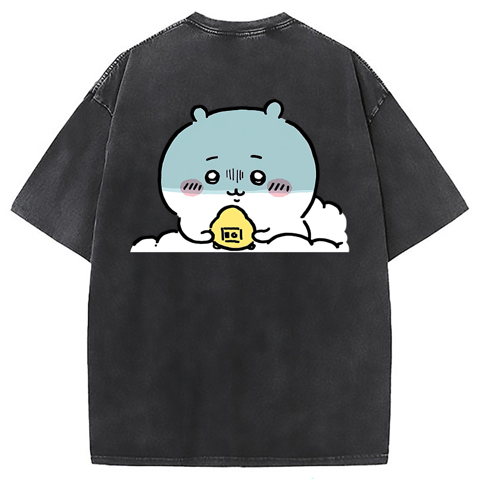 （画像用） ちいかわ ちいかわ Chii-kawa chiikawa 綿100% ヴィンテージ風 半袖Tシャツ（背面プリント）