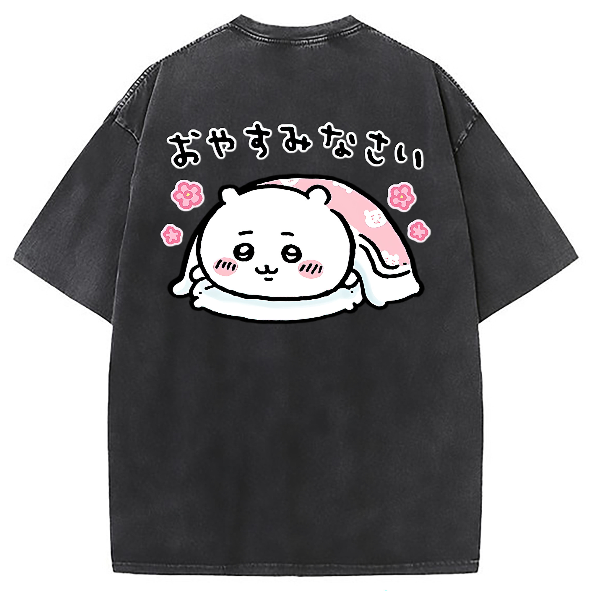（画像用） ちいかわ ちいかわ Chii-kawa chiikawa 綿100% ヴィンテージ風 半袖Tシャツ（背面プリント）