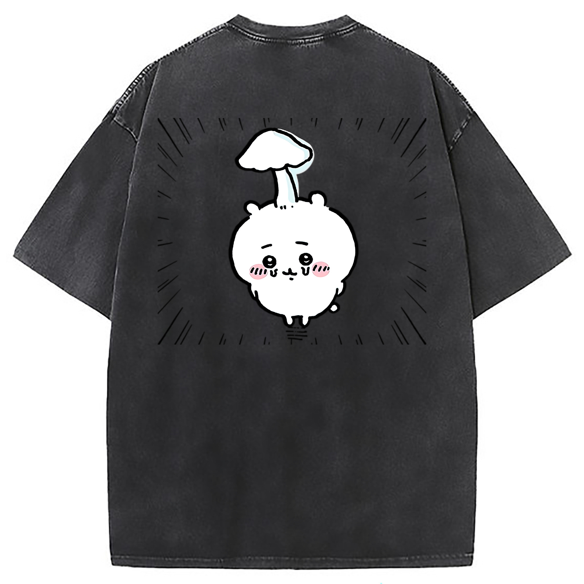 （画像用） ちいかわ ちいかわ Chii-kawa chiikawa 綿100% ヴィンテージ風 半袖Tシャツ（背面プリント）