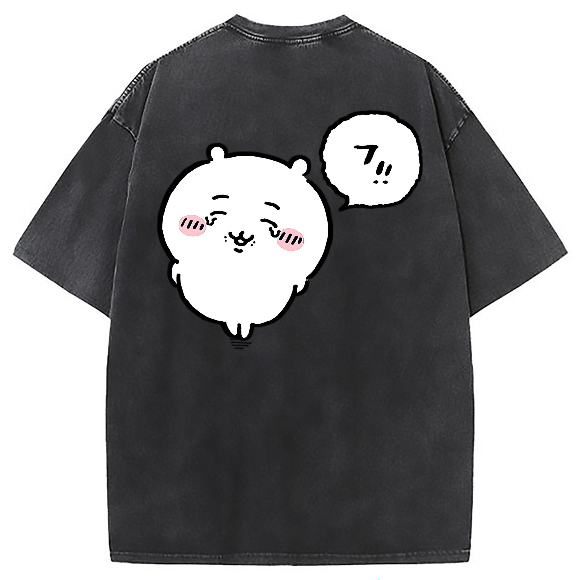 （画像用） ちいかわ ちいかわ Chii-kawa chiikawa 綿100% ヴィンテージ風 半袖Tシャツ（背面プリント）