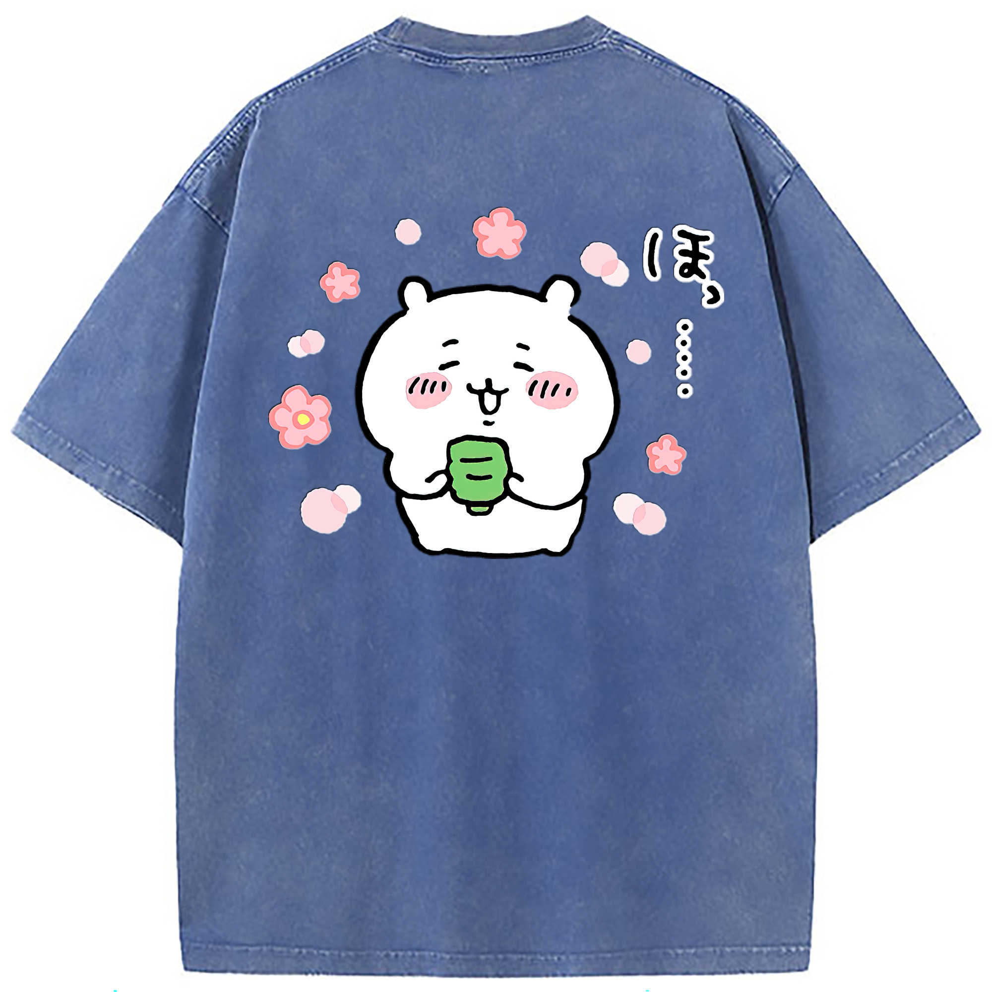 （画像用） ちいかわ ちいかわ Chii-kawa chiikawa 綿100% ヴィンテージ風 半袖Tシャツ（背面プリント）