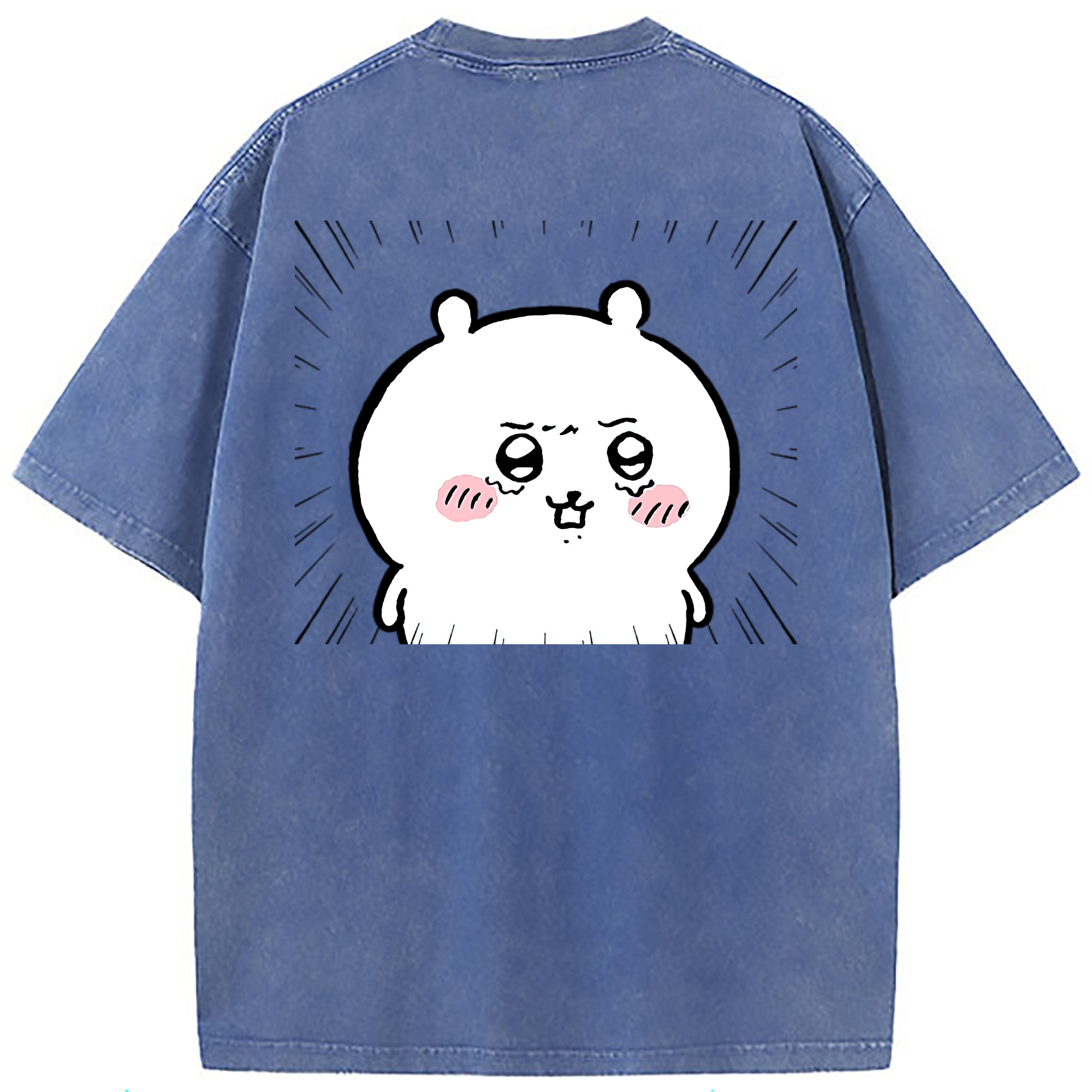 （画像用） ちいかわ ちいかわ Chii-kawa chiikawa 綿100% ヴィンテージ風 半袖Tシャツ（背面プリント）
