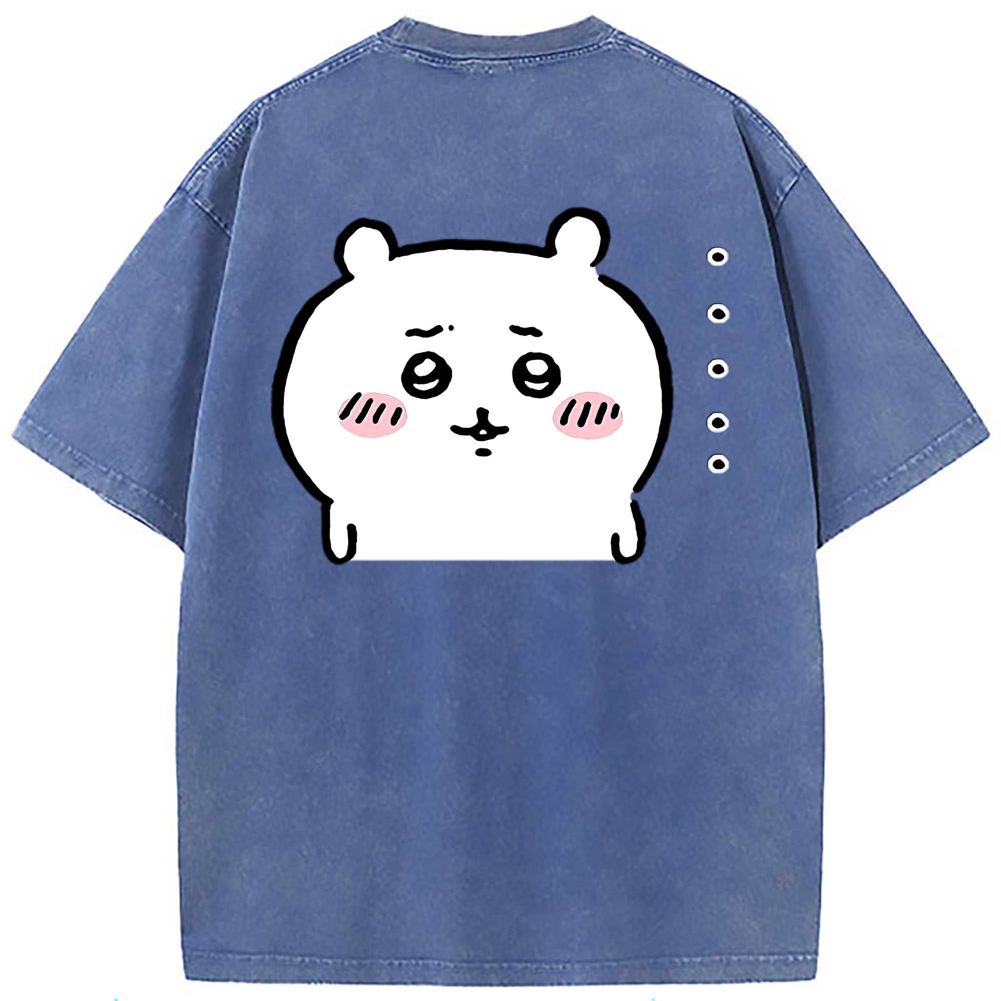 （画像用） ちいかわ ちいかわ Chii-kawa chiikawa 綿100% ヴィンテージ風 半袖Tシャツ（背面プリント）