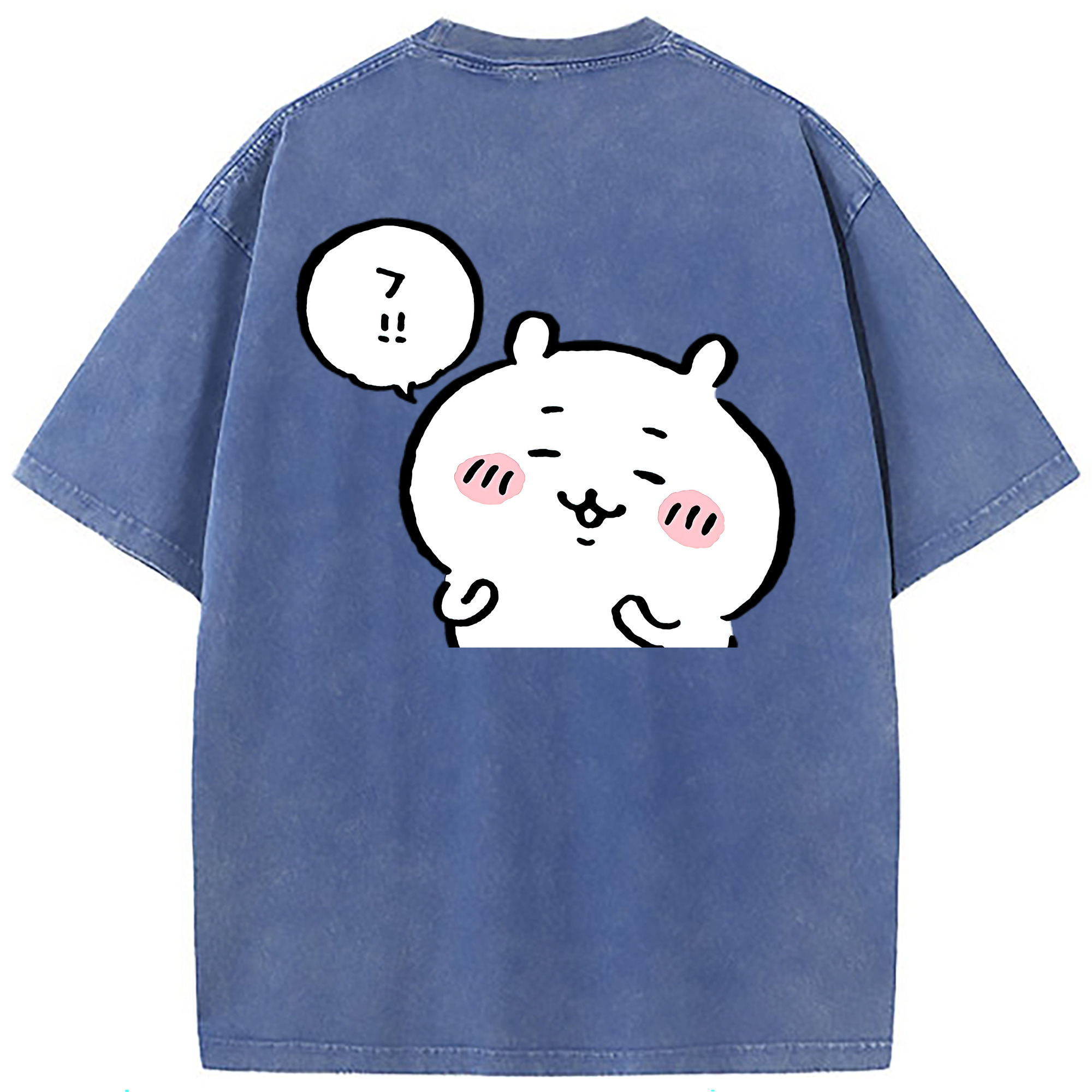 （画像用） ちいかわ ちいかわ Chii-kawa chiikawa 綿100% ヴィンテージ風 半袖Tシャツ（背面プリント）