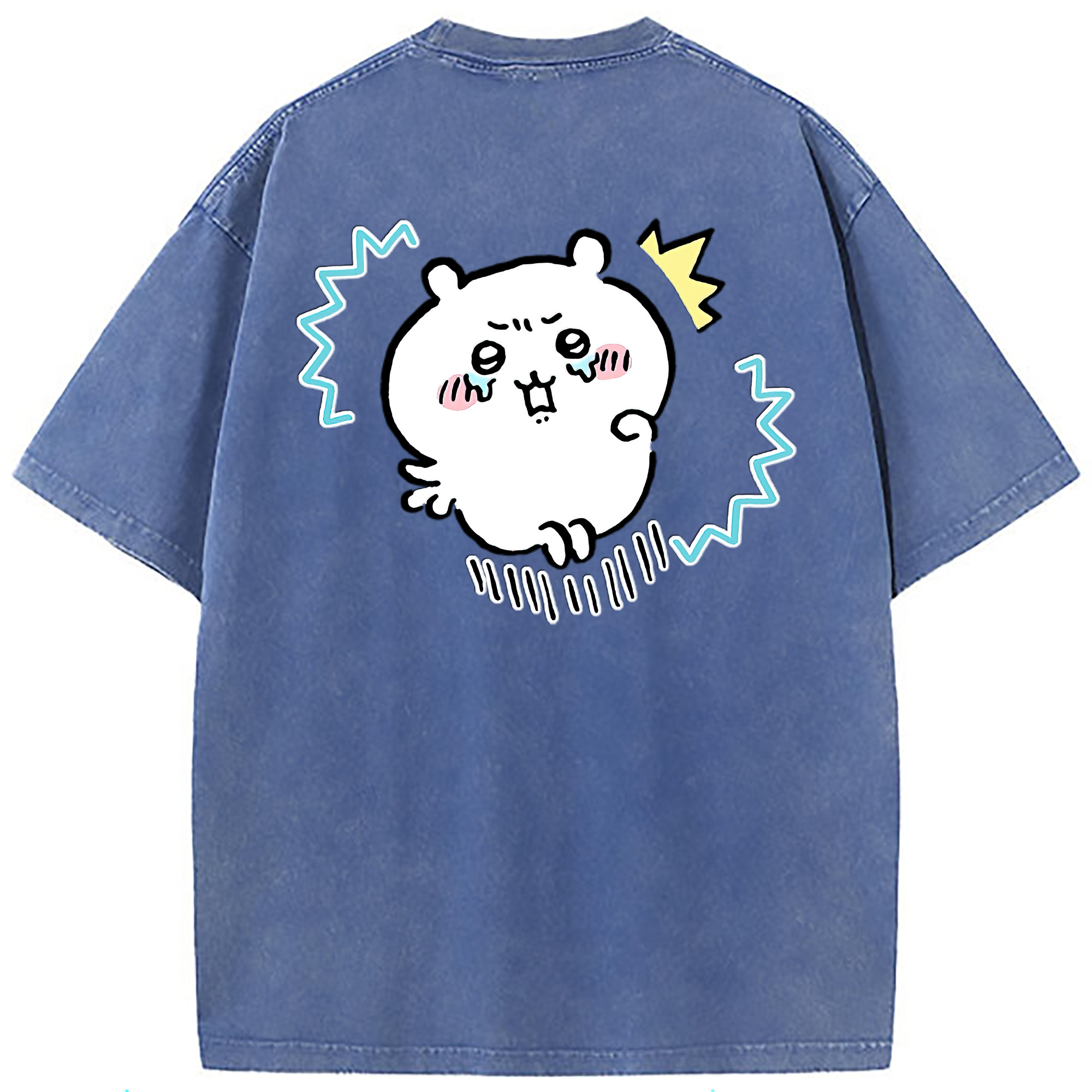 （画像用） ちいかわ ちいかわ Chii-kawa chiikawa 綿100% ヴィンテージ風 半袖Tシャツ（背面プリント）