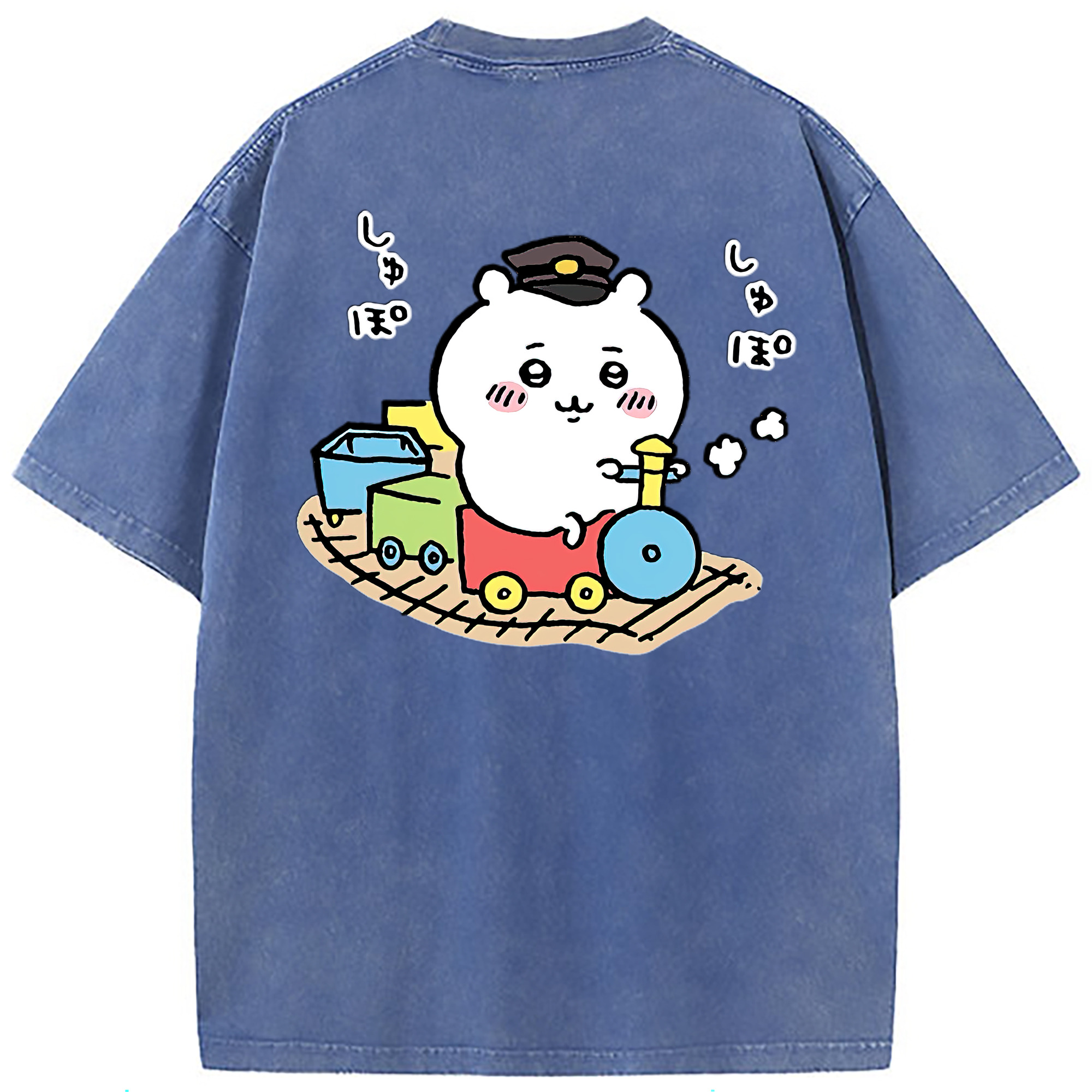 （画像用） ちいかわ ちいかわ Chii-kawa chiikawa 綿100% ヴィンテージ風 半袖Tシャツ（背面プリント）
