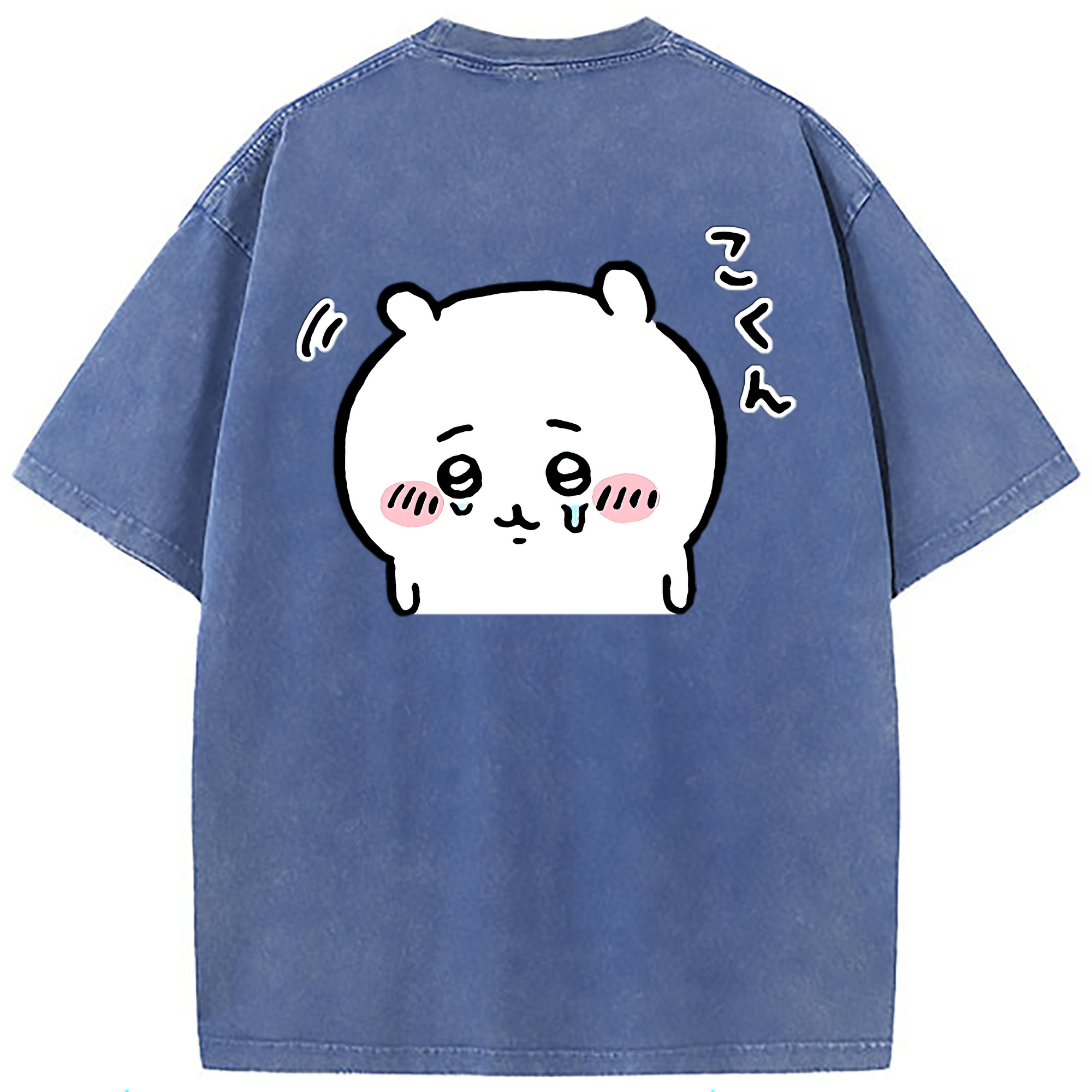 （画像用） ちいかわ ちいかわ Chii-kawa chiikawa 綿100% ヴィンテージ風 半袖Tシャツ（背面プリント）