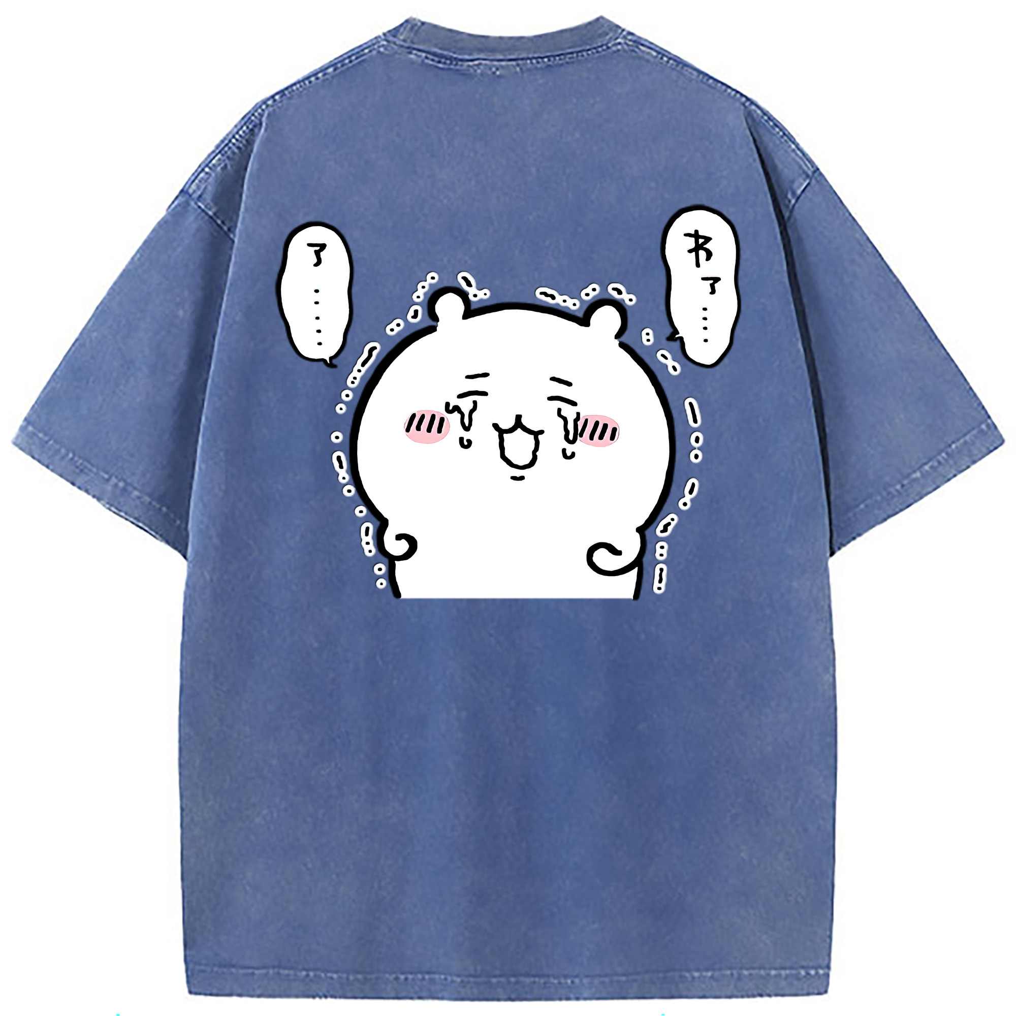 （画像用） ちいかわ ちいかわ Chii-kawa chiikawa 綿100% ヴィンテージ風 半袖Tシャツ（背面プリント）