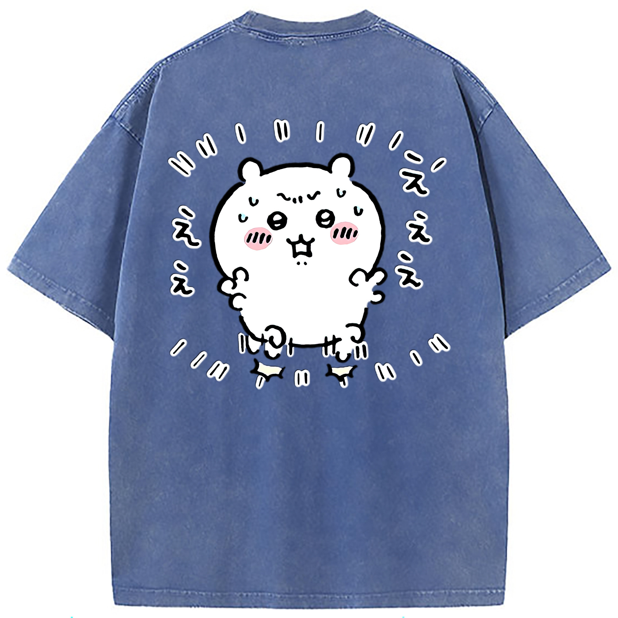 （画像用） ちいかわ ちいかわ Chii-kawa chiikawa 綿100% ヴィンテージ風 半袖Tシャツ（背面プリント）