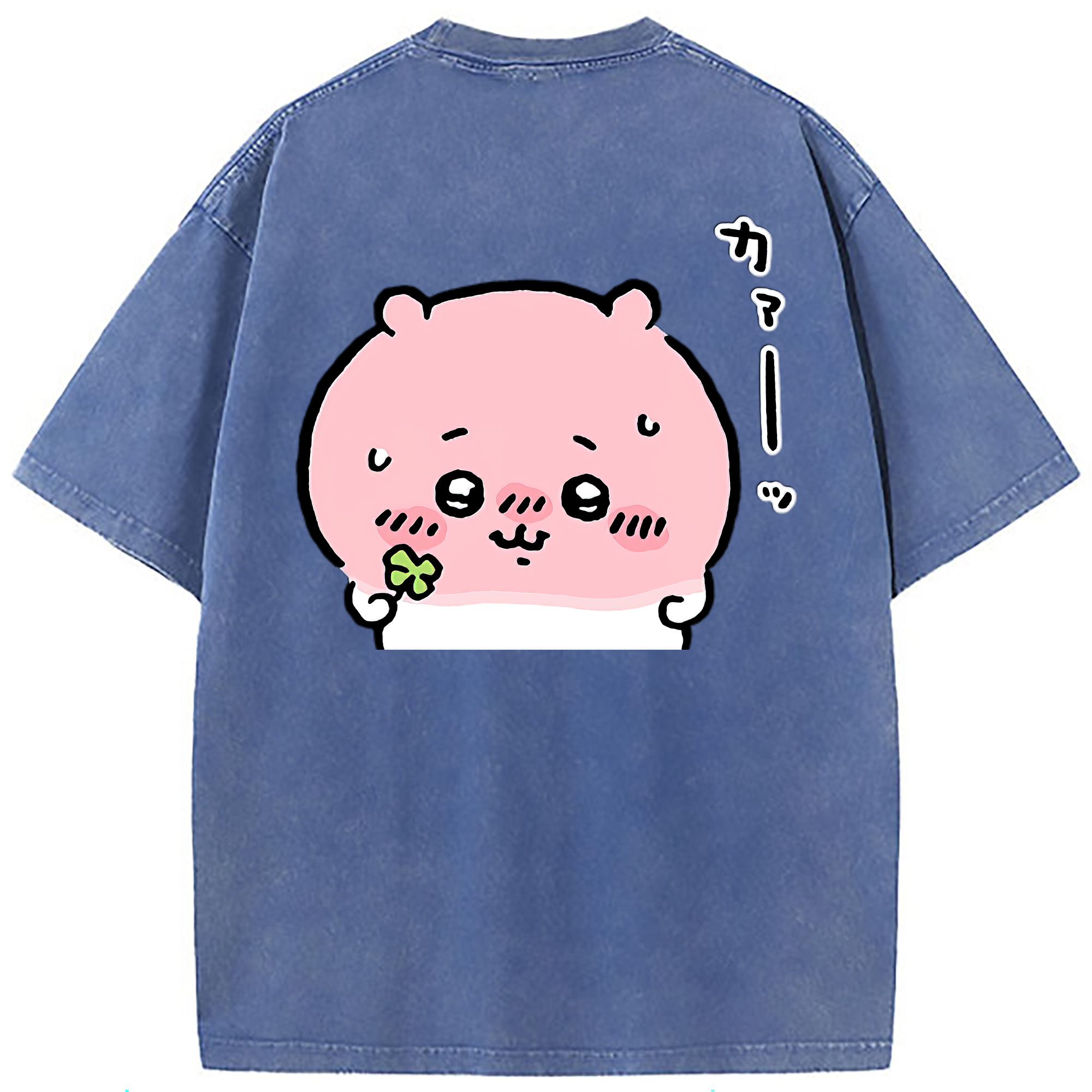 （画像用） ちいかわ ちいかわ Chii-kawa chiikawa 綿100% ヴィンテージ風 半袖Tシャツ（背面プリント）