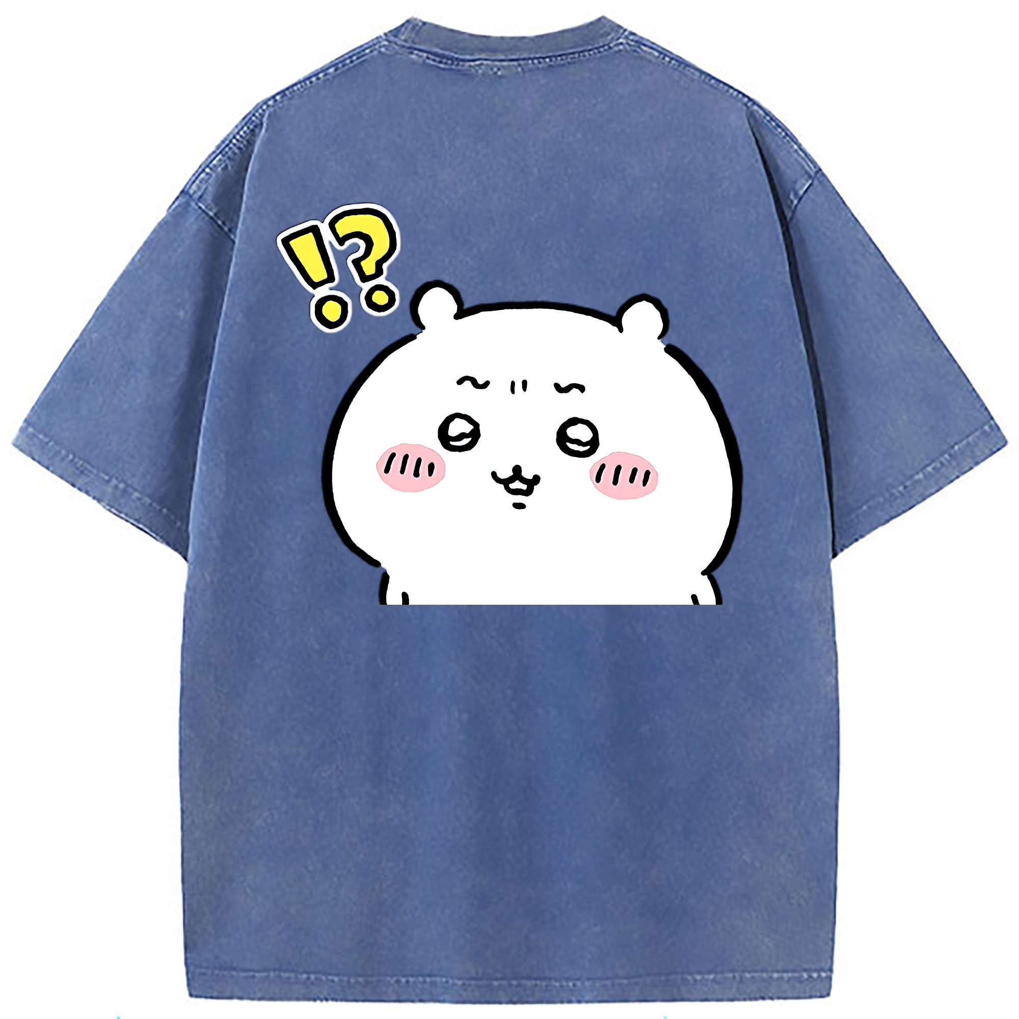 （画像用） ちいかわ ちいかわ Chii-kawa chiikawa 綿100% ヴィンテージ風 半袖Tシャツ（背面プリント）
