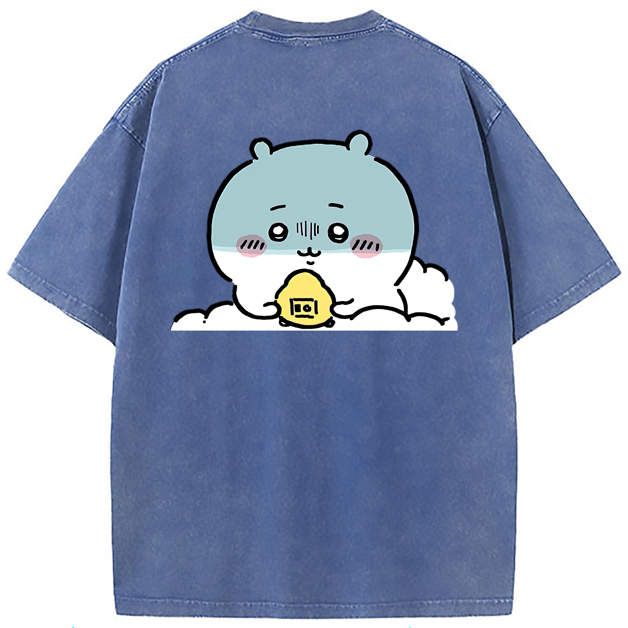 （画像用） ちいかわ ちいかわ Chii-kawa chiikawa 綿100% ヴィンテージ風 半袖Tシャツ（背面プリント）