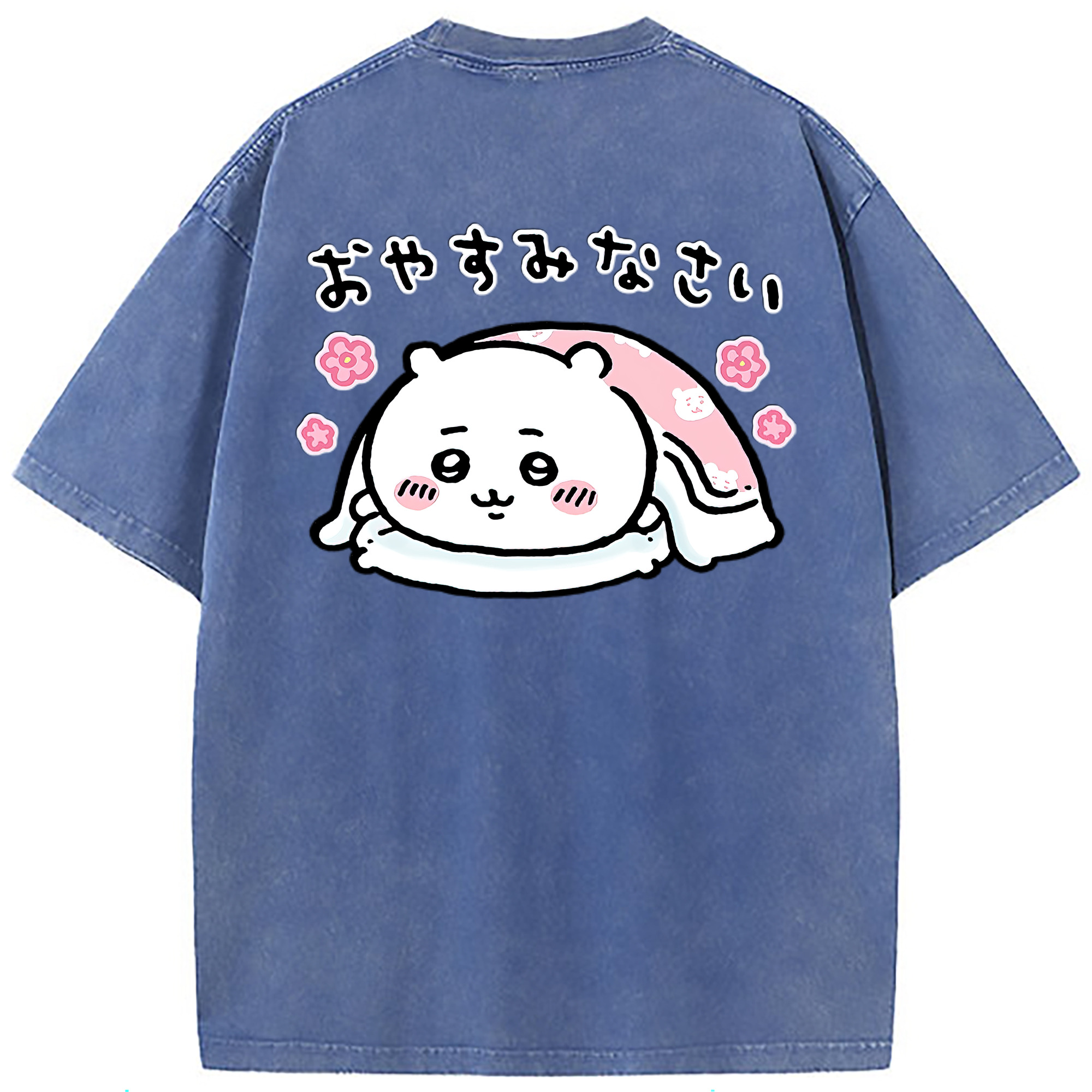 （画像用） ちいかわ ちいかわ Chii-kawa chiikawa 綿100% ヴィンテージ風 半袖Tシャツ（背面プリント）