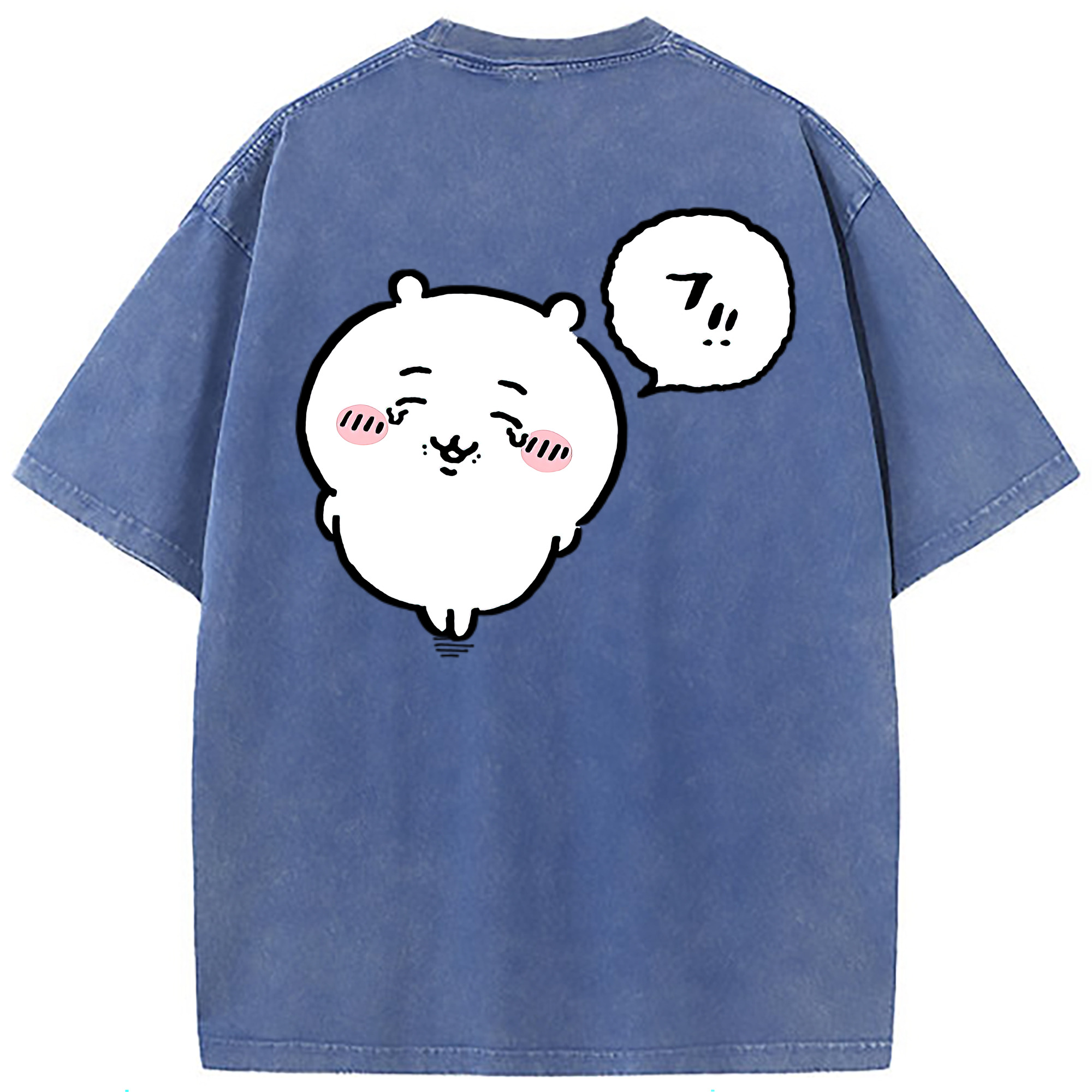 （画像用） ちいかわ ちいかわ Chii-kawa chiikawa 綿100% ヴィンテージ風 半袖Tシャツ（背面プリント）
