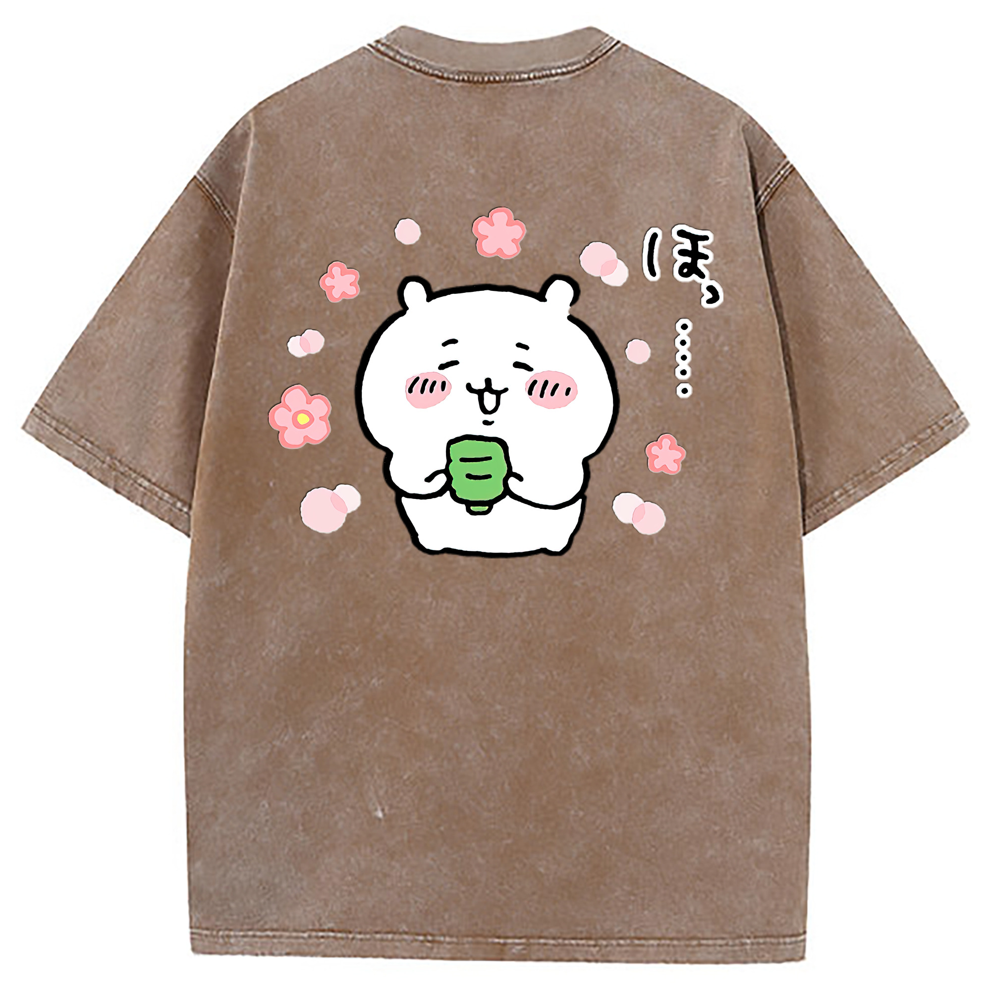 （画像用） ちいかわ ちいかわ Chii-kawa chiikawa 綿100% ヴィンテージ風 半袖Tシャツ（背面プリント）