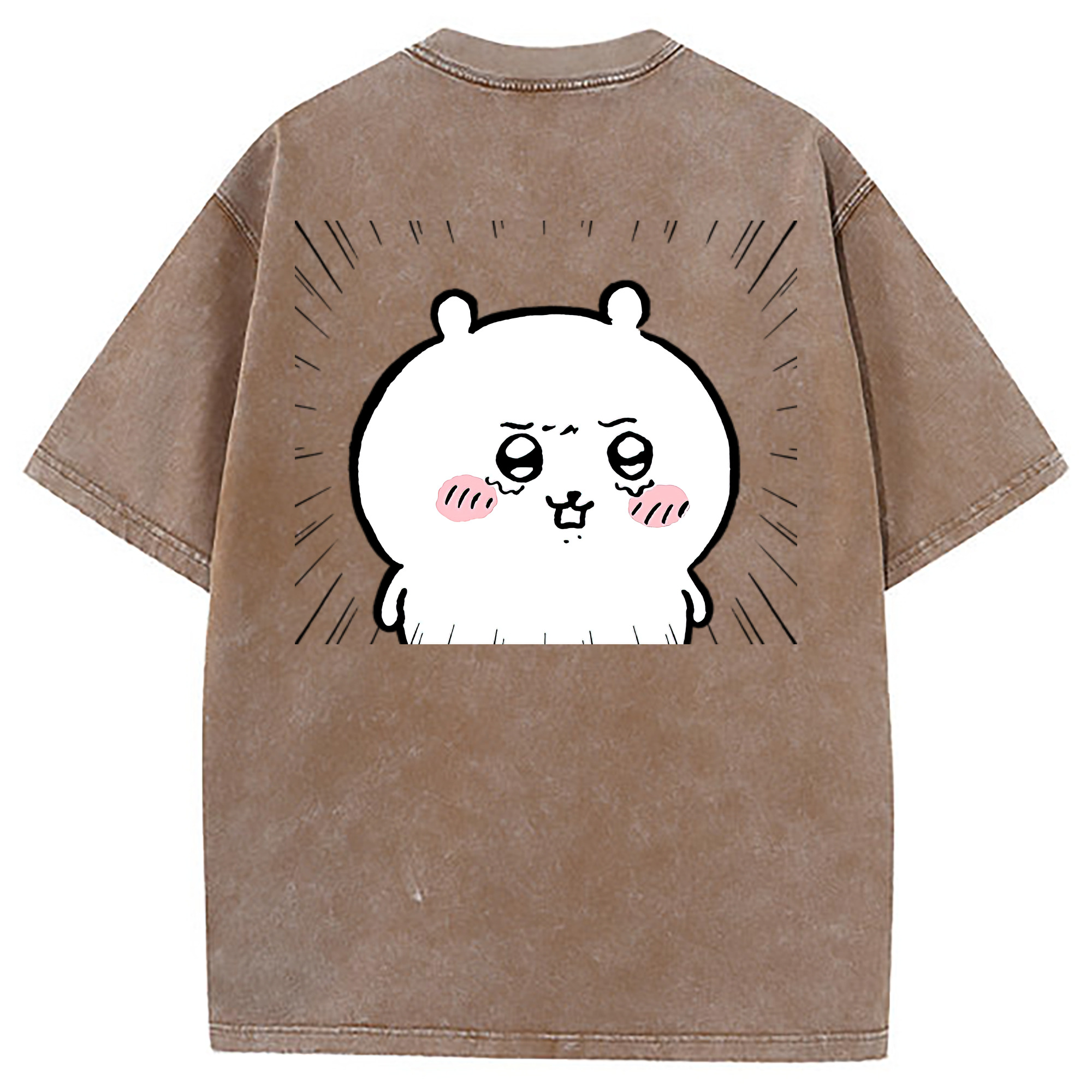 （画像用） ちいかわ ちいかわ Chii-kawa chiikawa 綿100% ヴィンテージ風 半袖Tシャツ（背面プリント）