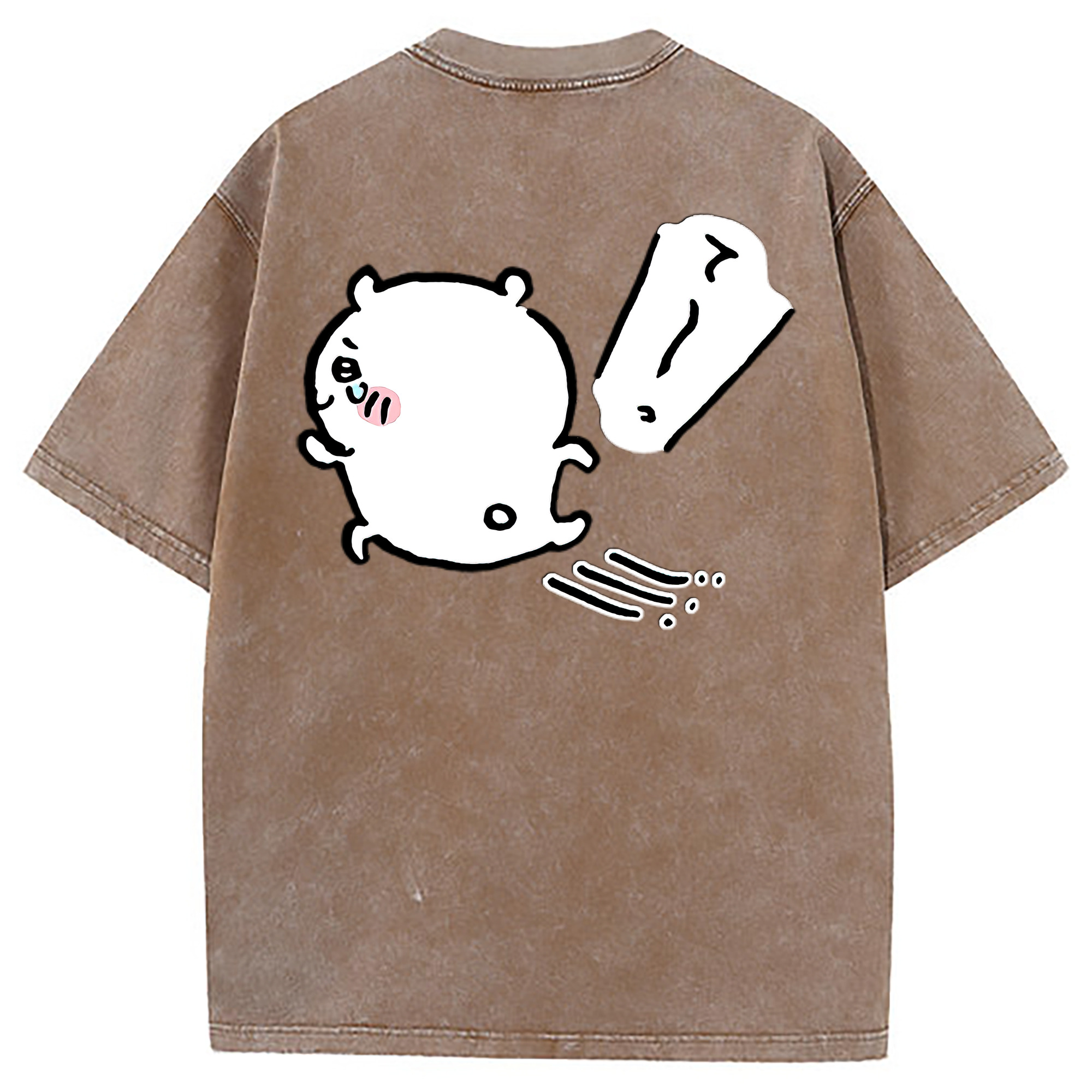 （画像用） ちいかわ ちいかわ Chii-kawa chiikawa 綿100% ヴィンテージ風 半袖Tシャツ（背面プリント）