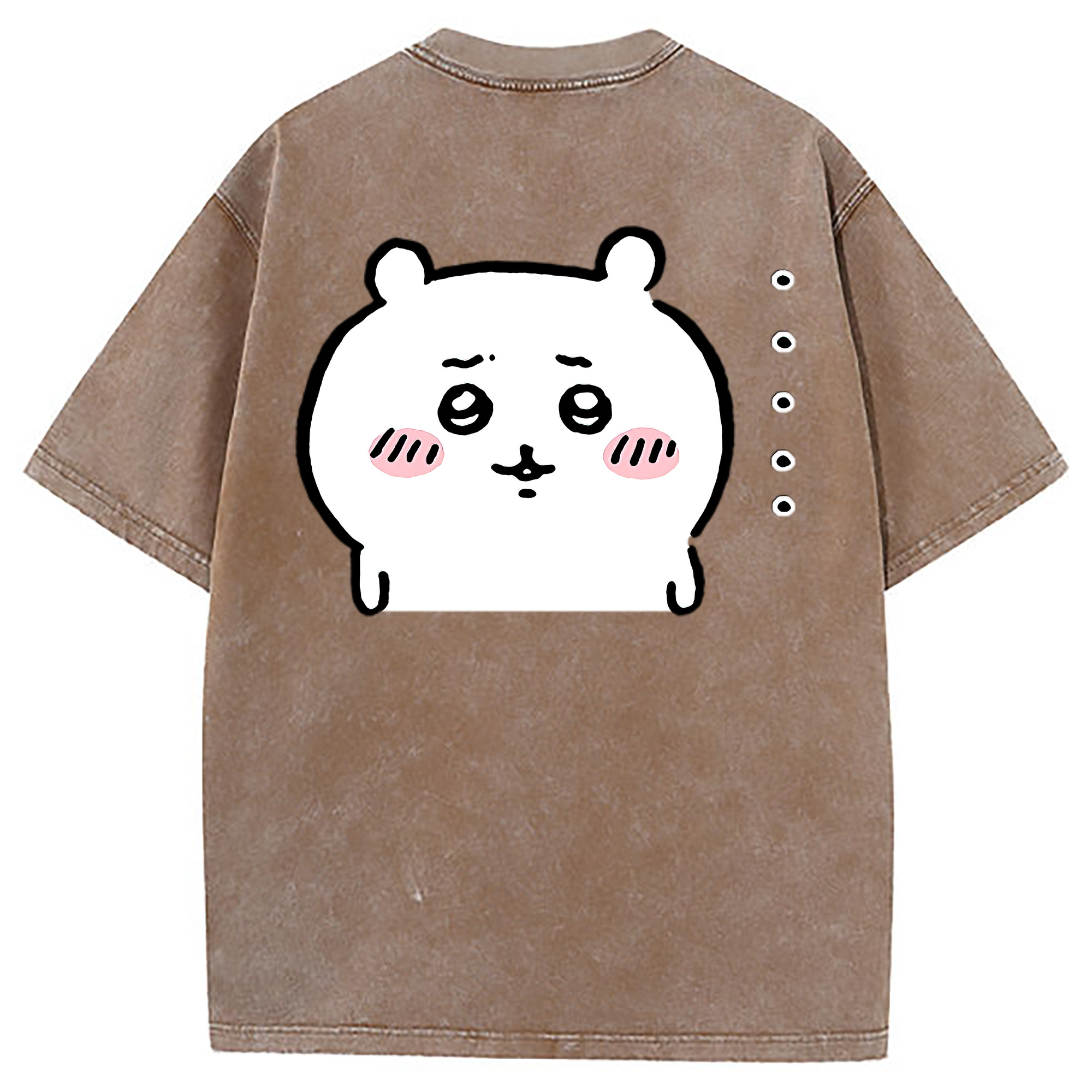 （画像用） ちいかわ ちいかわ Chii-kawa chiikawa 綿100% ヴィンテージ風 半袖Tシャツ（背面プリント）
