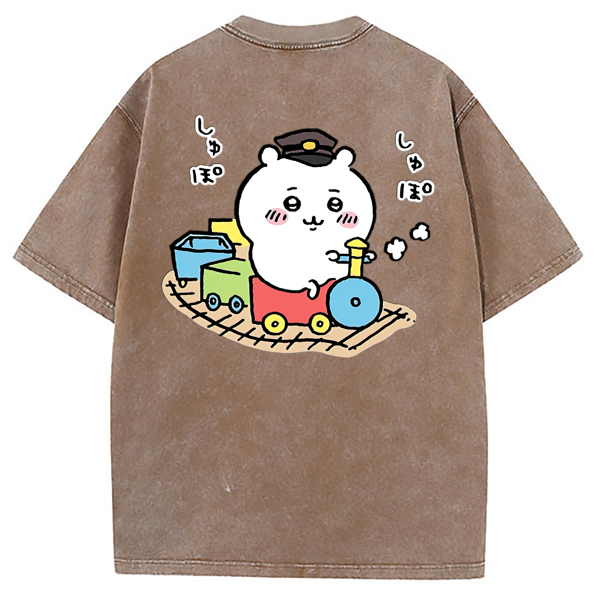 （画像用） ちいかわ ちいかわ Chii-kawa chiikawa 綿100% ヴィンテージ風 半袖Tシャツ（背面プリント）