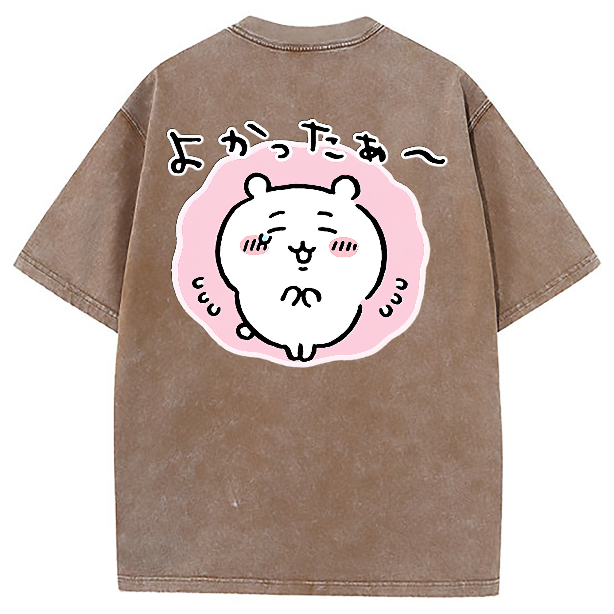 （画像用） ちいかわ ちいかわ Chii-kawa chiikawa 綿100% ヴィンテージ風 半袖Tシャツ（背面プリント）