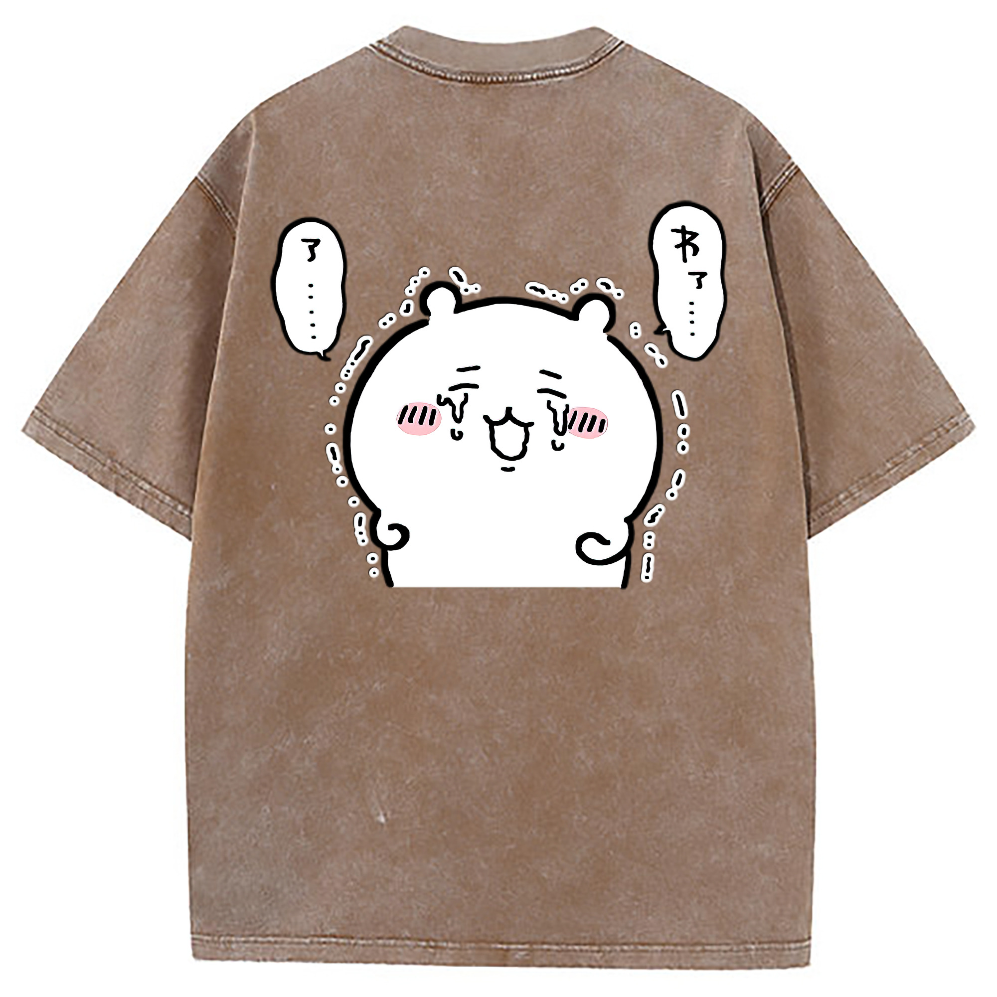 （画像用） ちいかわ ちいかわ Chii-kawa chiikawa 綿100% ヴィンテージ風 半袖Tシャツ（背面プリント）