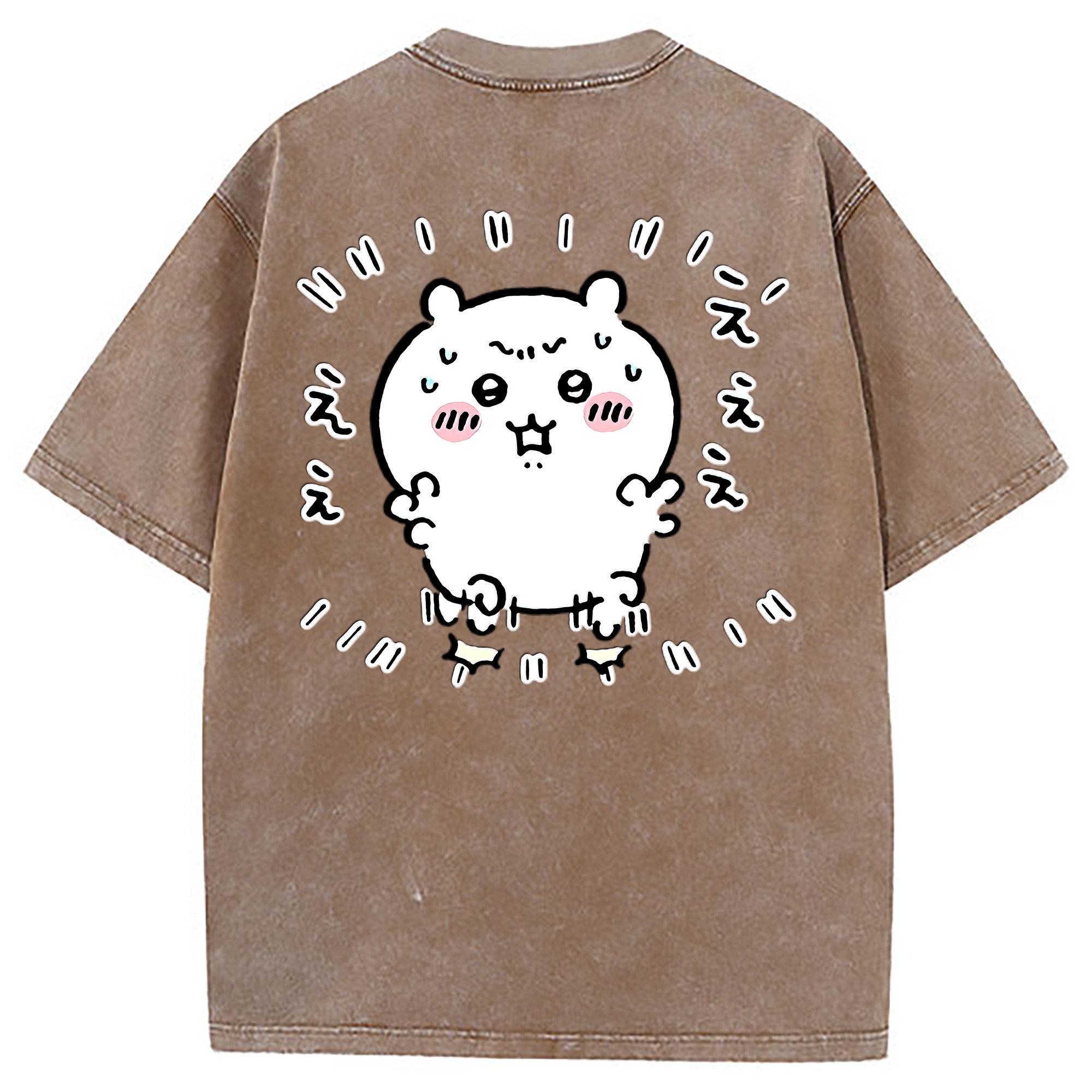 （画像用） ちいかわ ちいかわ Chii-kawa chiikawa 綿100% ヴィンテージ風 半袖Tシャツ（背面プリント）