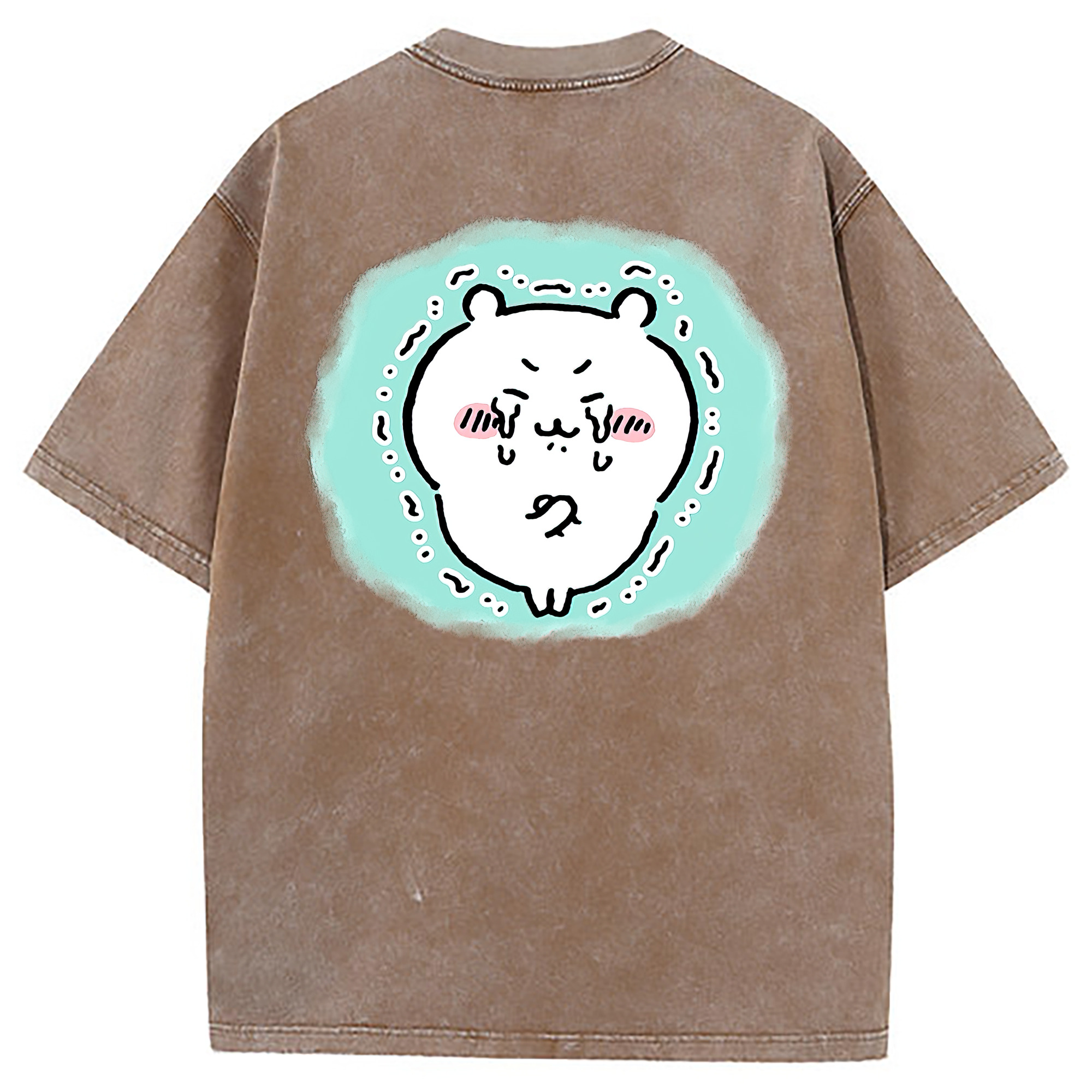 （画像用） ちいかわ ちいかわ Chii-kawa chiikawa 綿100% ヴィンテージ風 半袖Tシャツ（背面プリント）