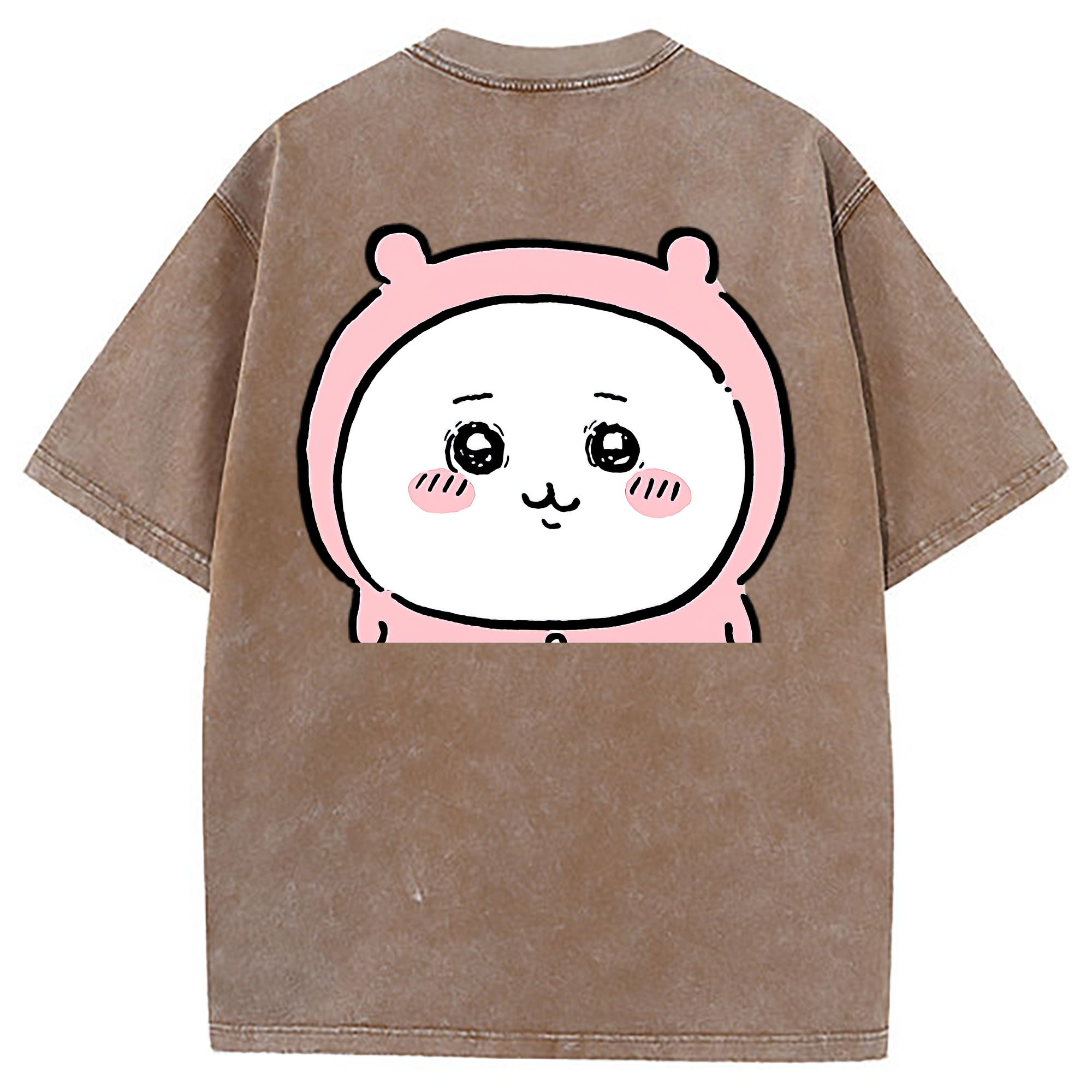 （画像用） ちいかわ ちいかわ Chii-kawa chiikawa 綿100% ヴィンテージ風 半袖Tシャツ（背面プリント）